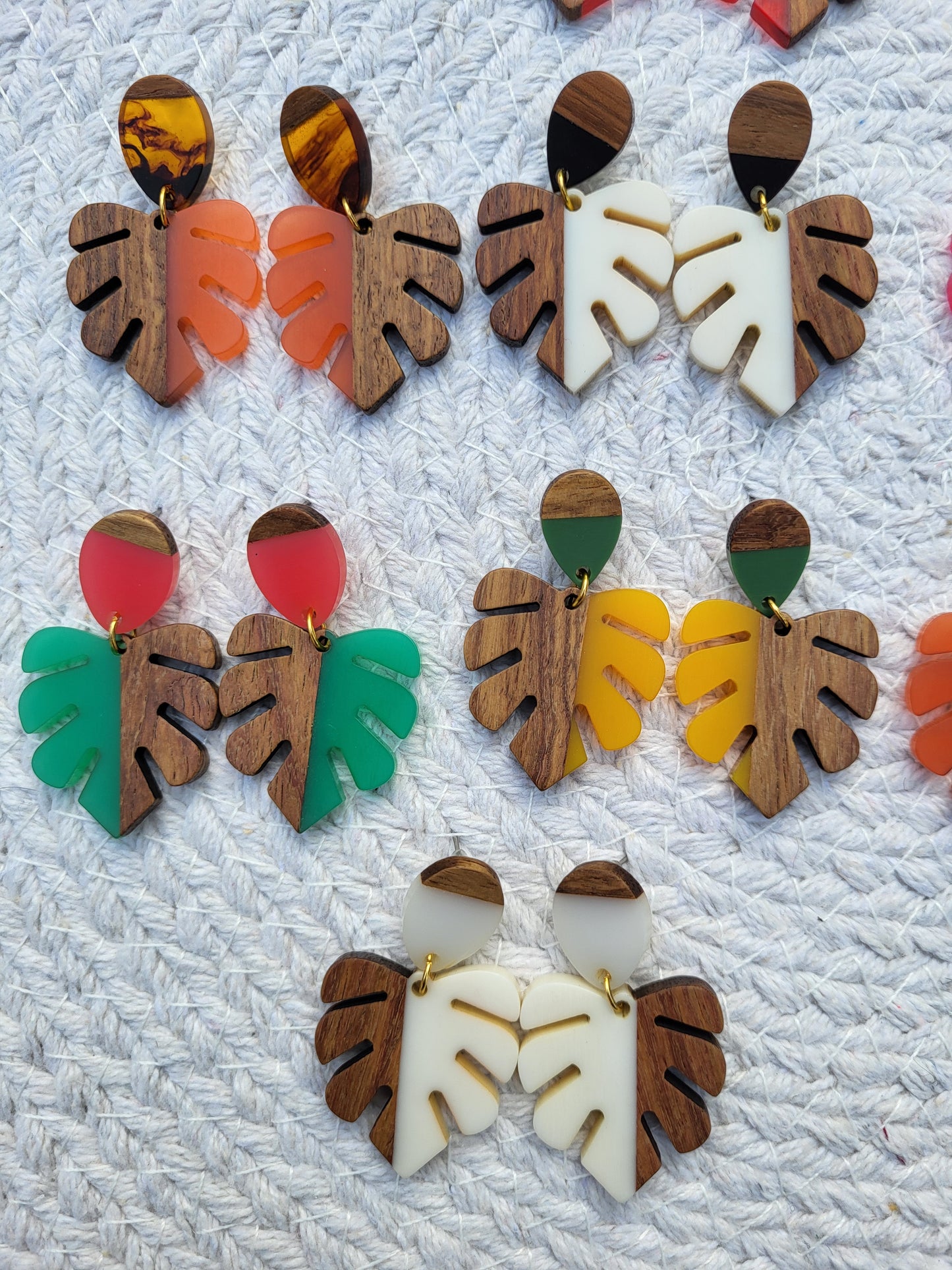 Monstera Leaf Earrings