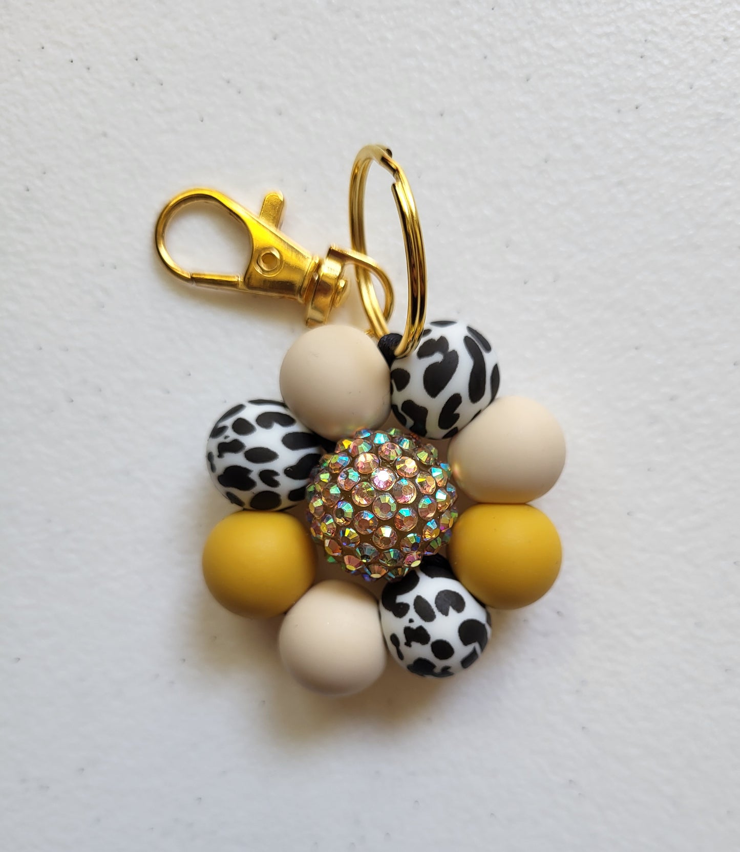 Animal Daisy Beaded Keychains