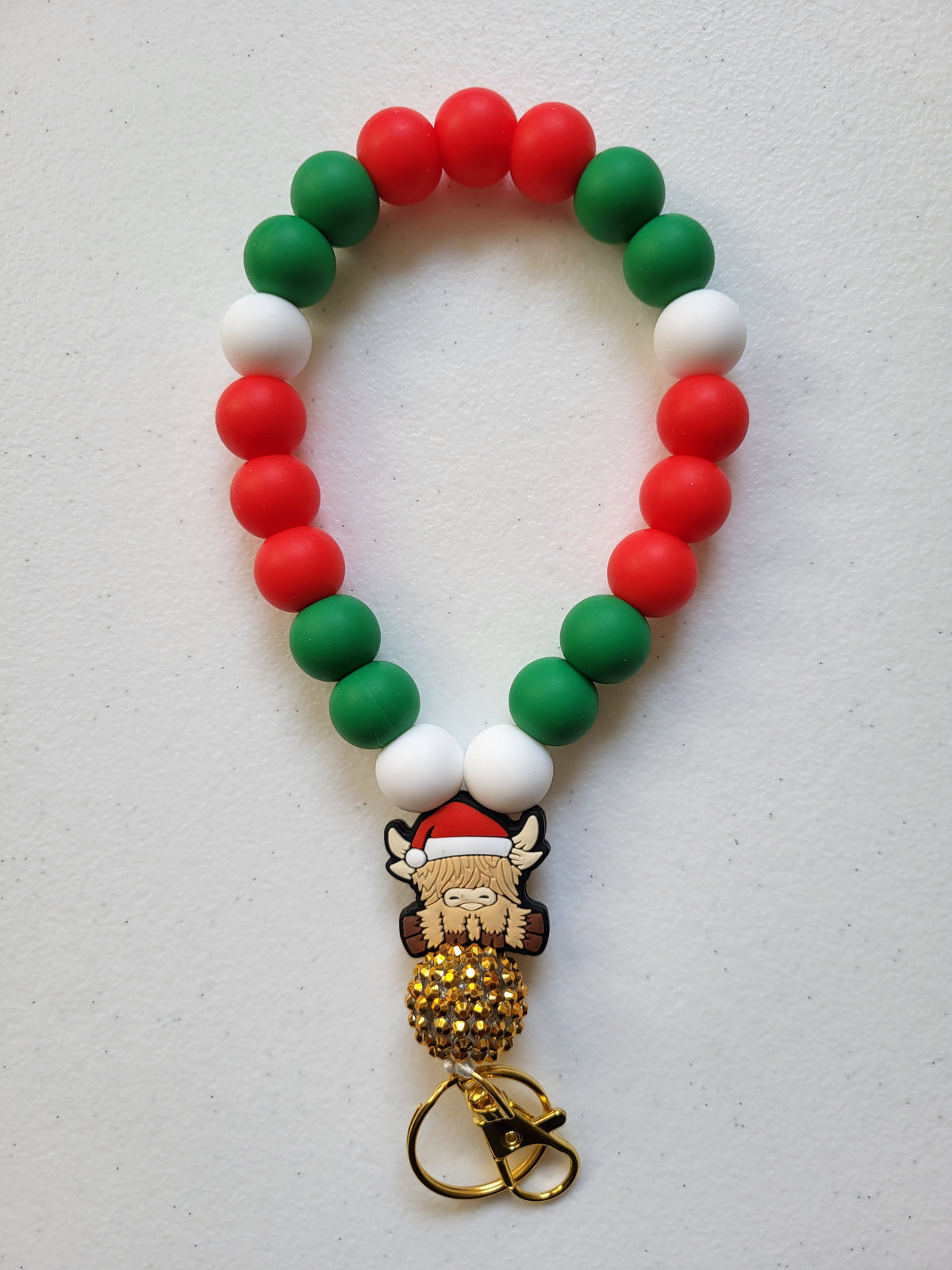 Christmas Beaded Teardrop Wristlets