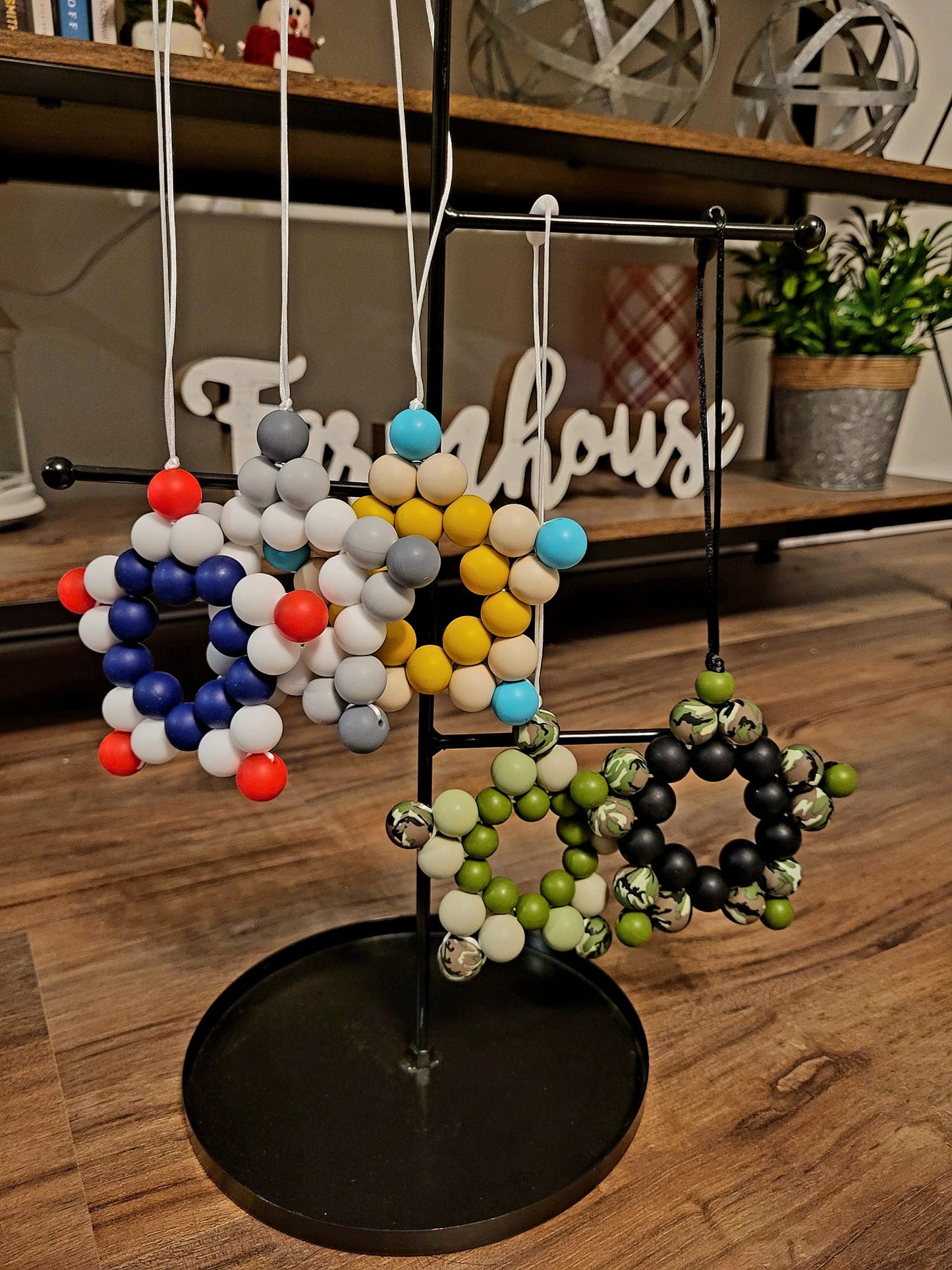 Beaded Star Car Charms