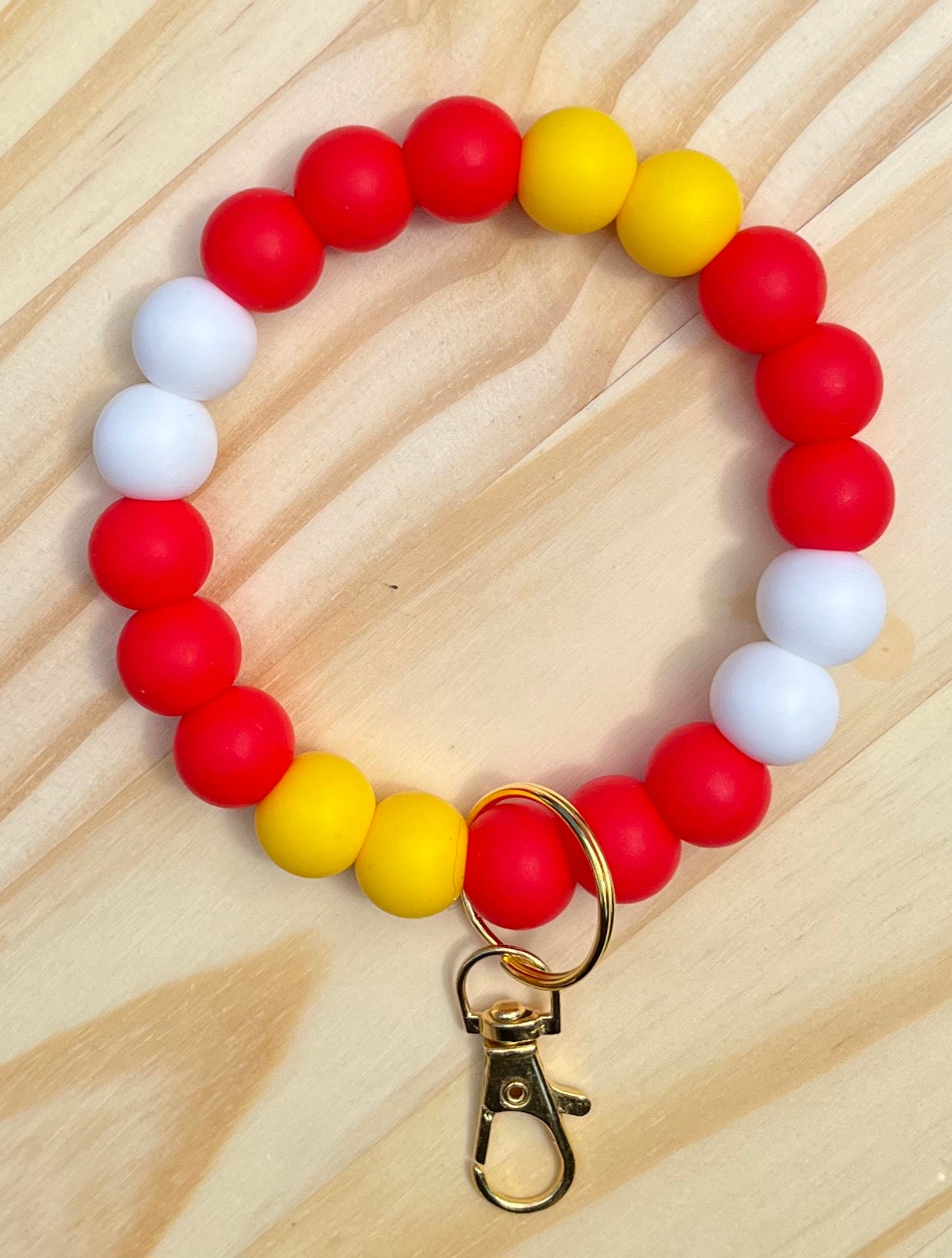 Beaded Football Team Wristlets