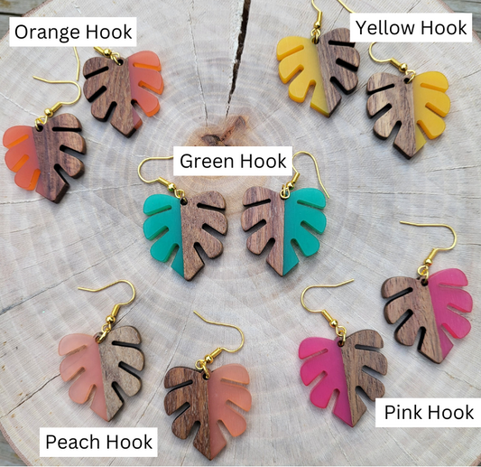 Monstera Leaf Earrings