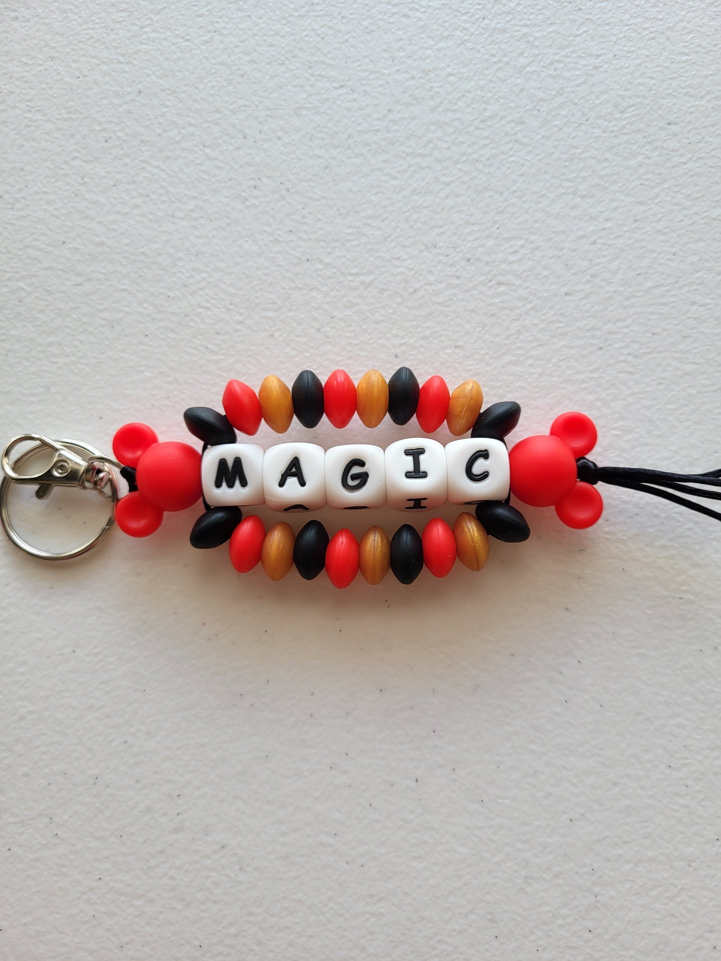 Beaded Word Wrap Keychains