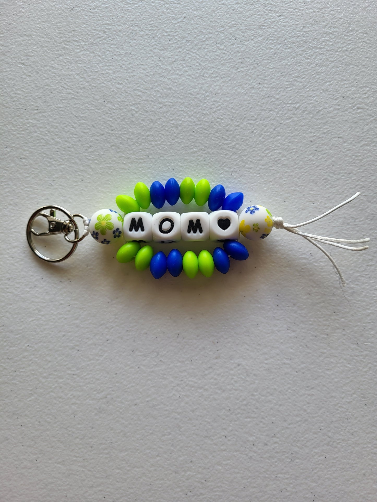 Beaded Word Wrap Keychains