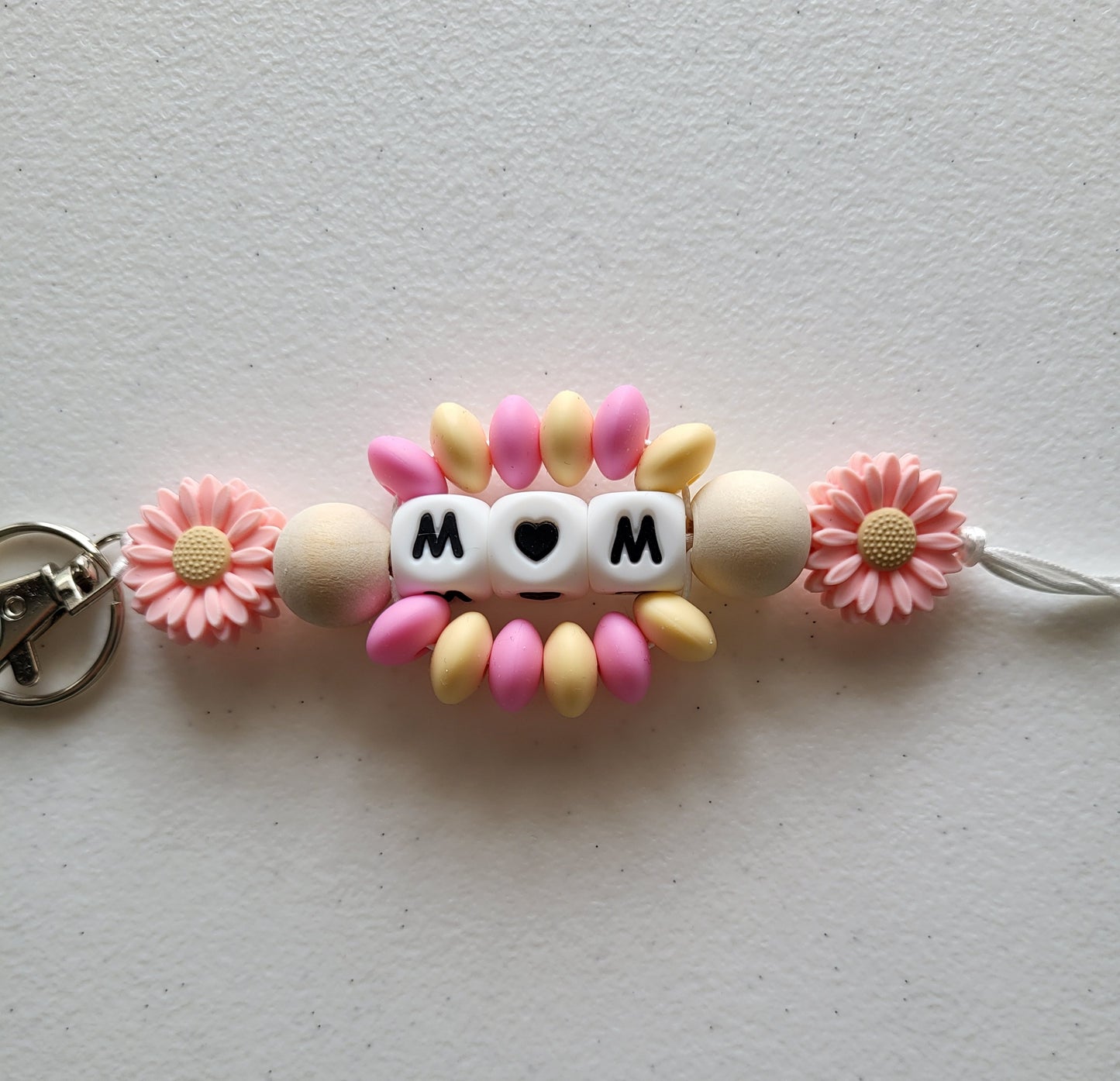 Beaded Word Wrap Keychains