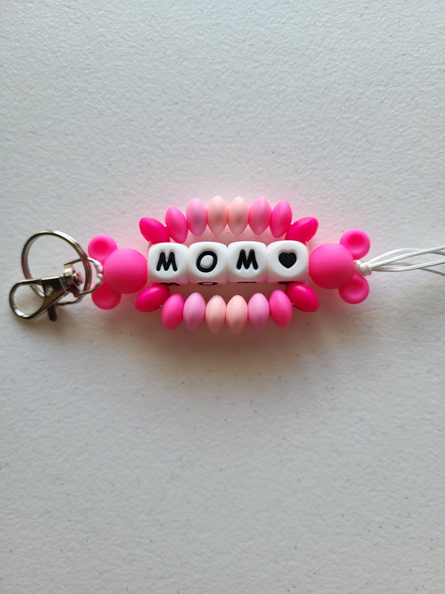 Beaded Word Wrap Keychains