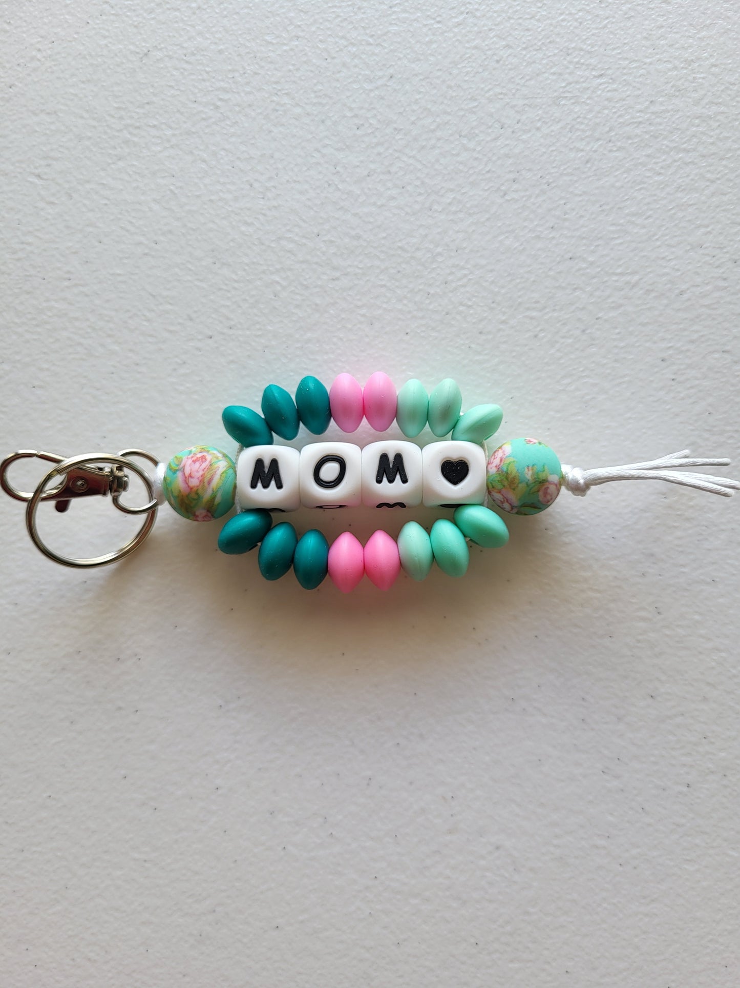 Beaded Word Wrap Keychains