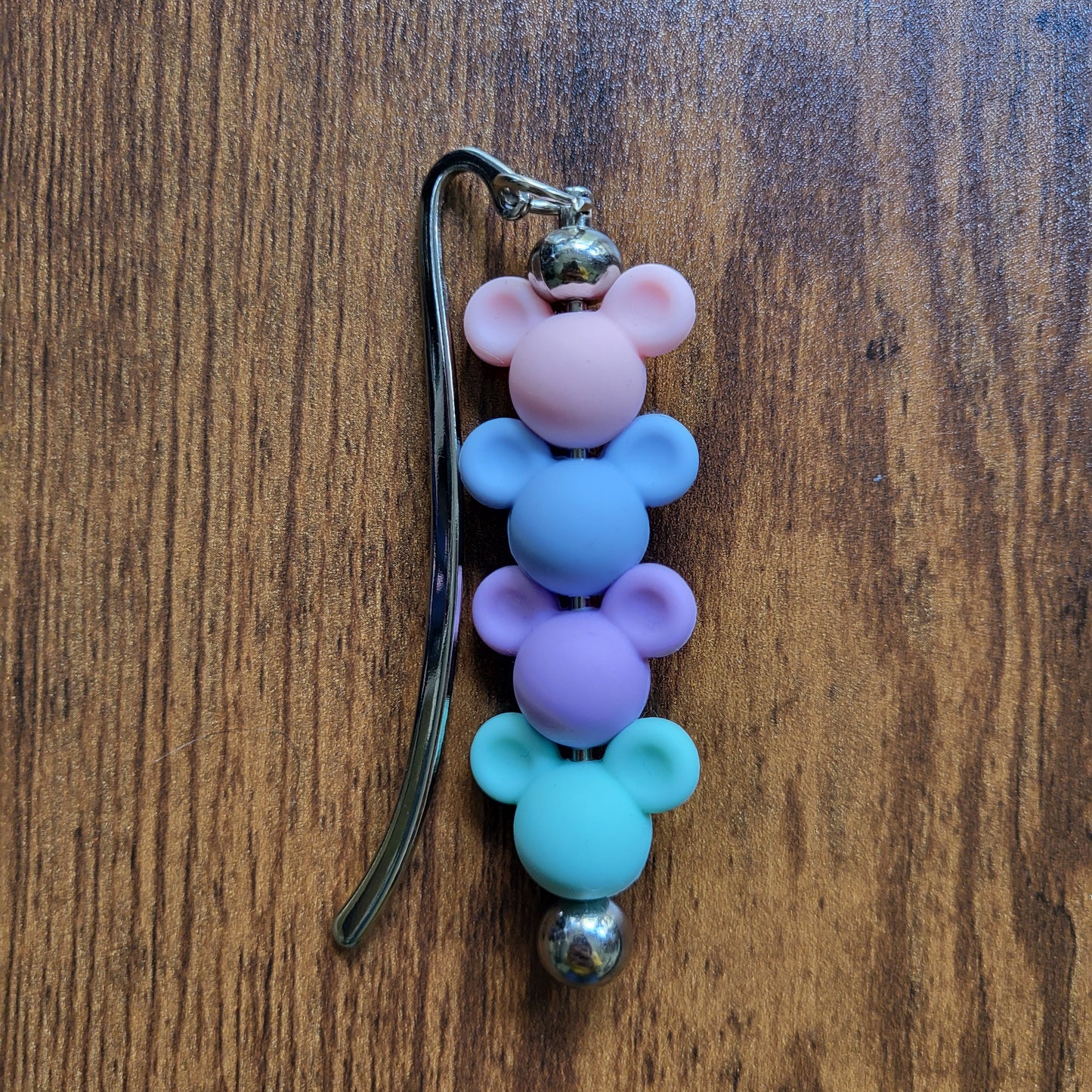 Pastel Mickey Fan Club Beaded Bookmark