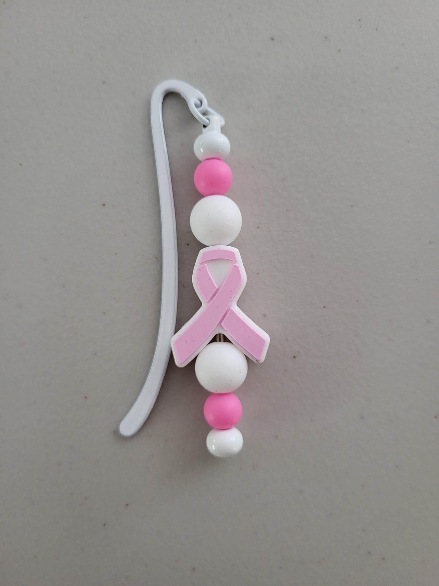 Breast Cancer Awareness Beaded Bookmark