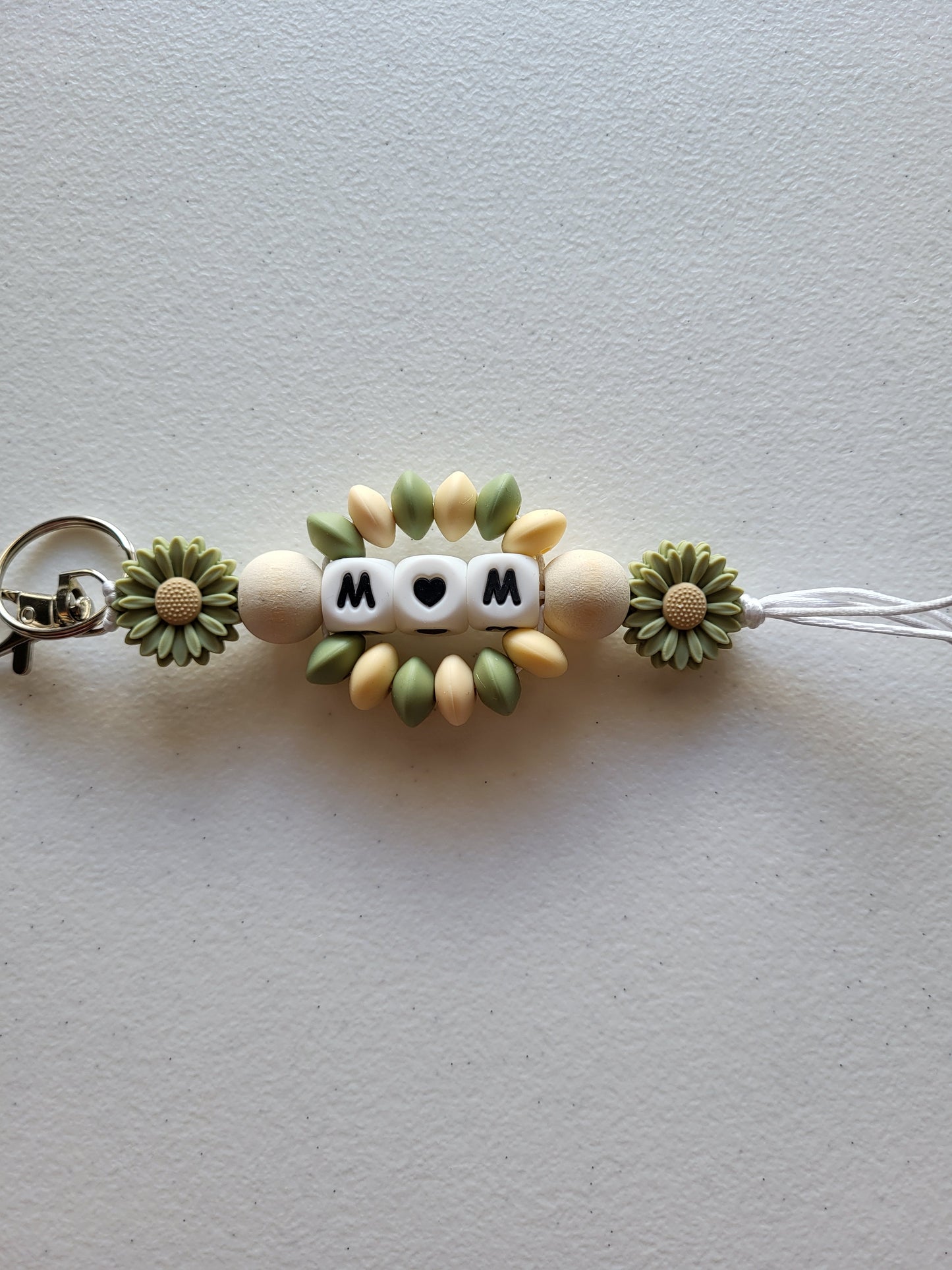 Beaded Word Wrap Keychains