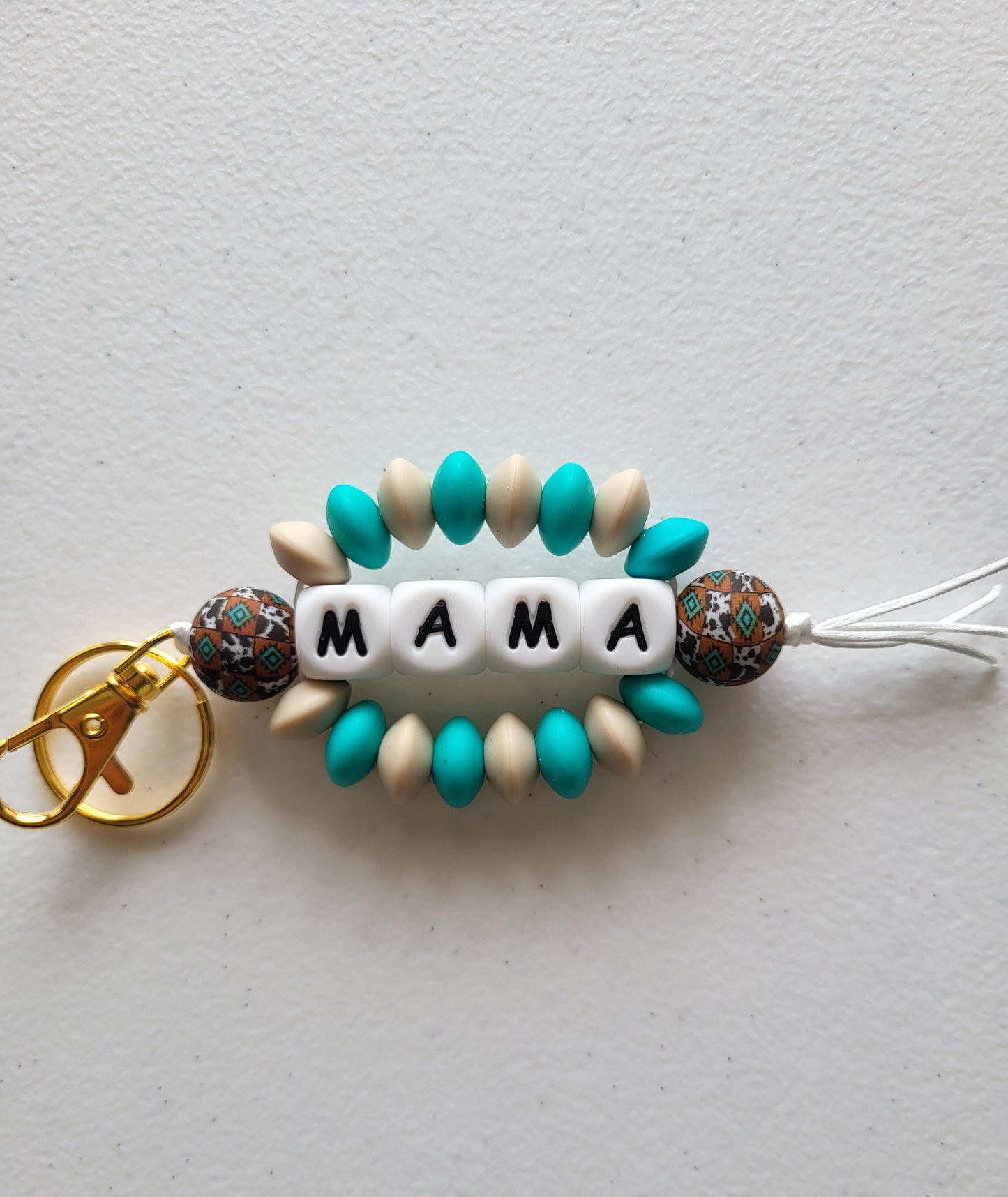 Beaded Word Wrap Keychains