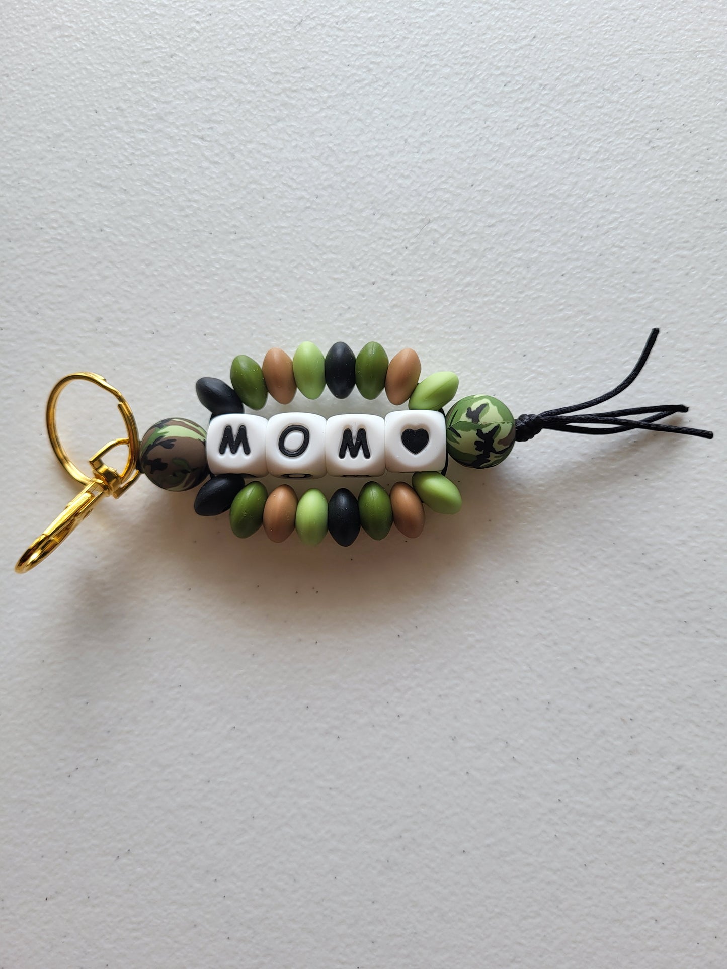 Beaded Word Wrap Keychains
