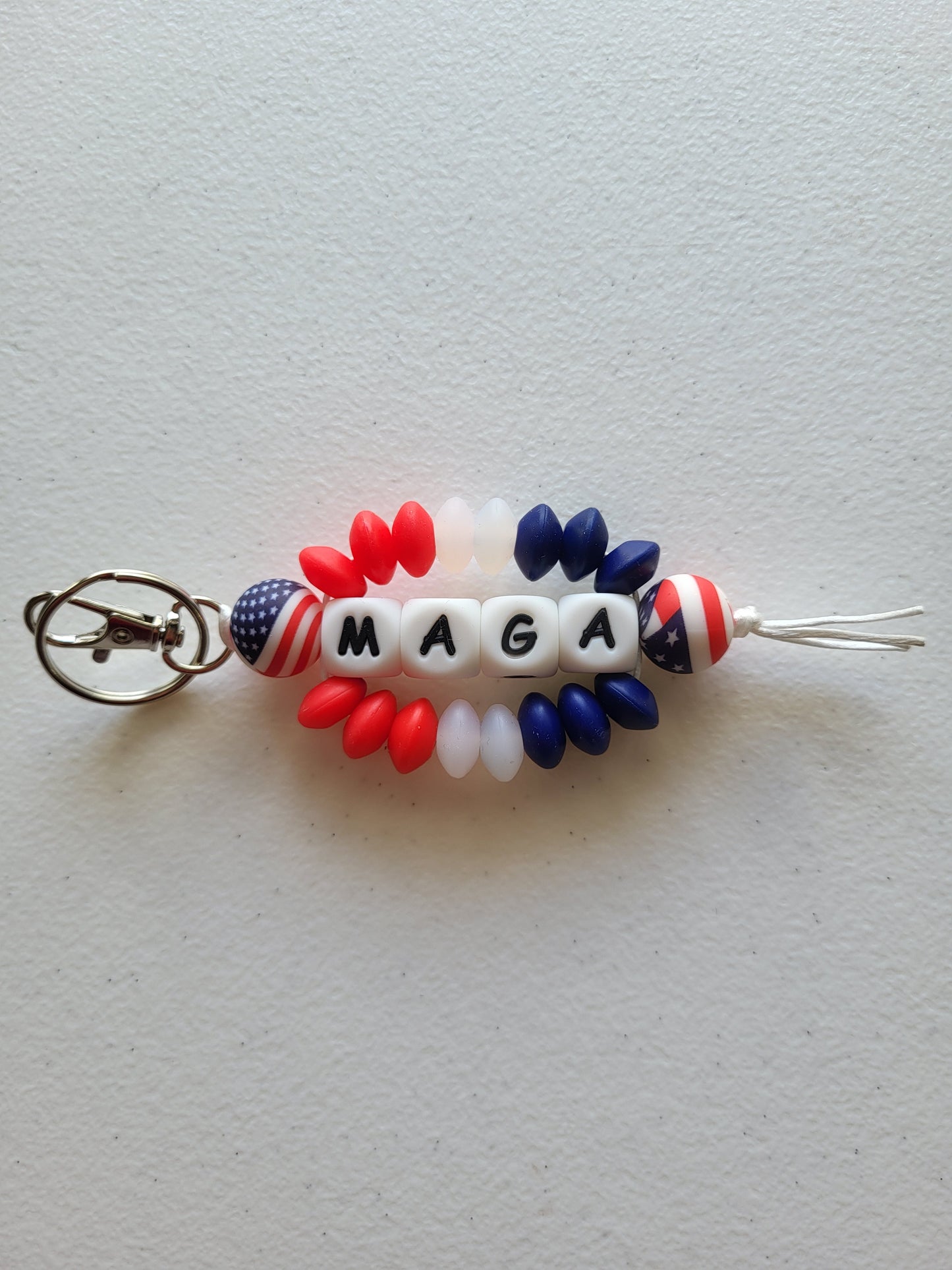 Beaded Word Wrap Keychains