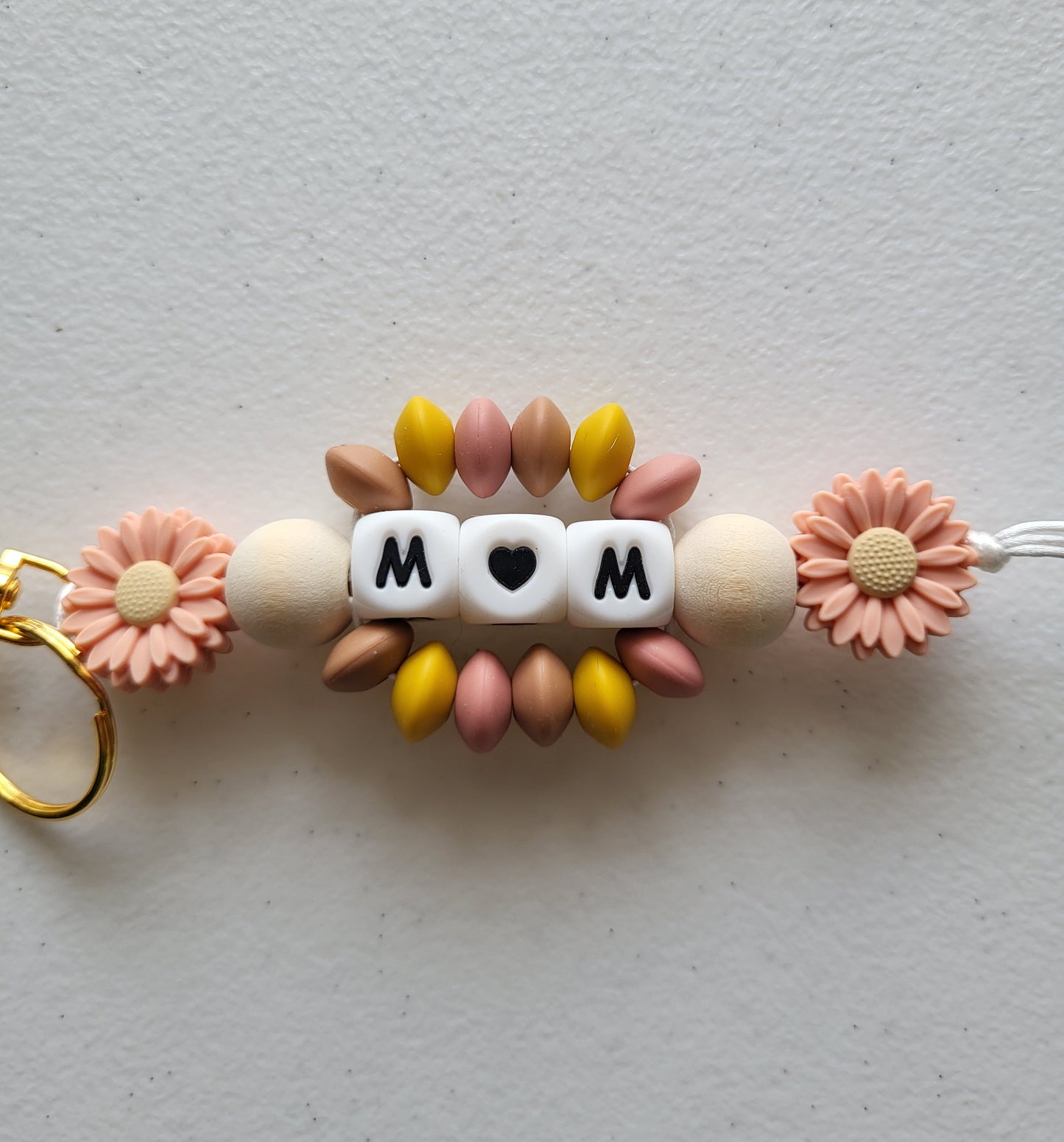 Beaded Word Wrap Keychains