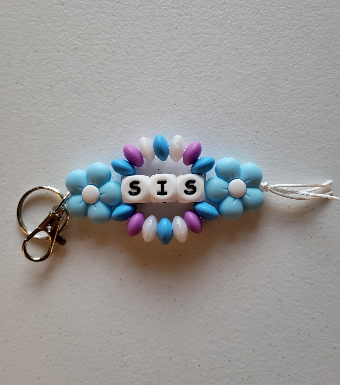 Beaded Word Wrap Keychains