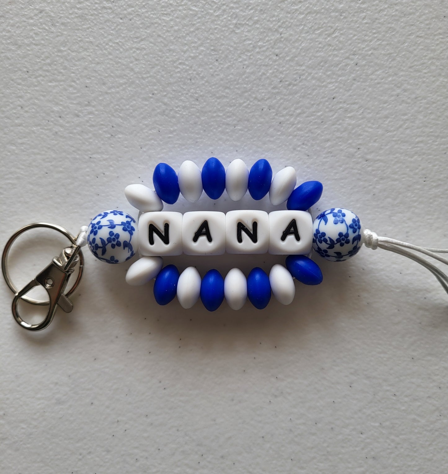 Beaded Word Wrap Keychains