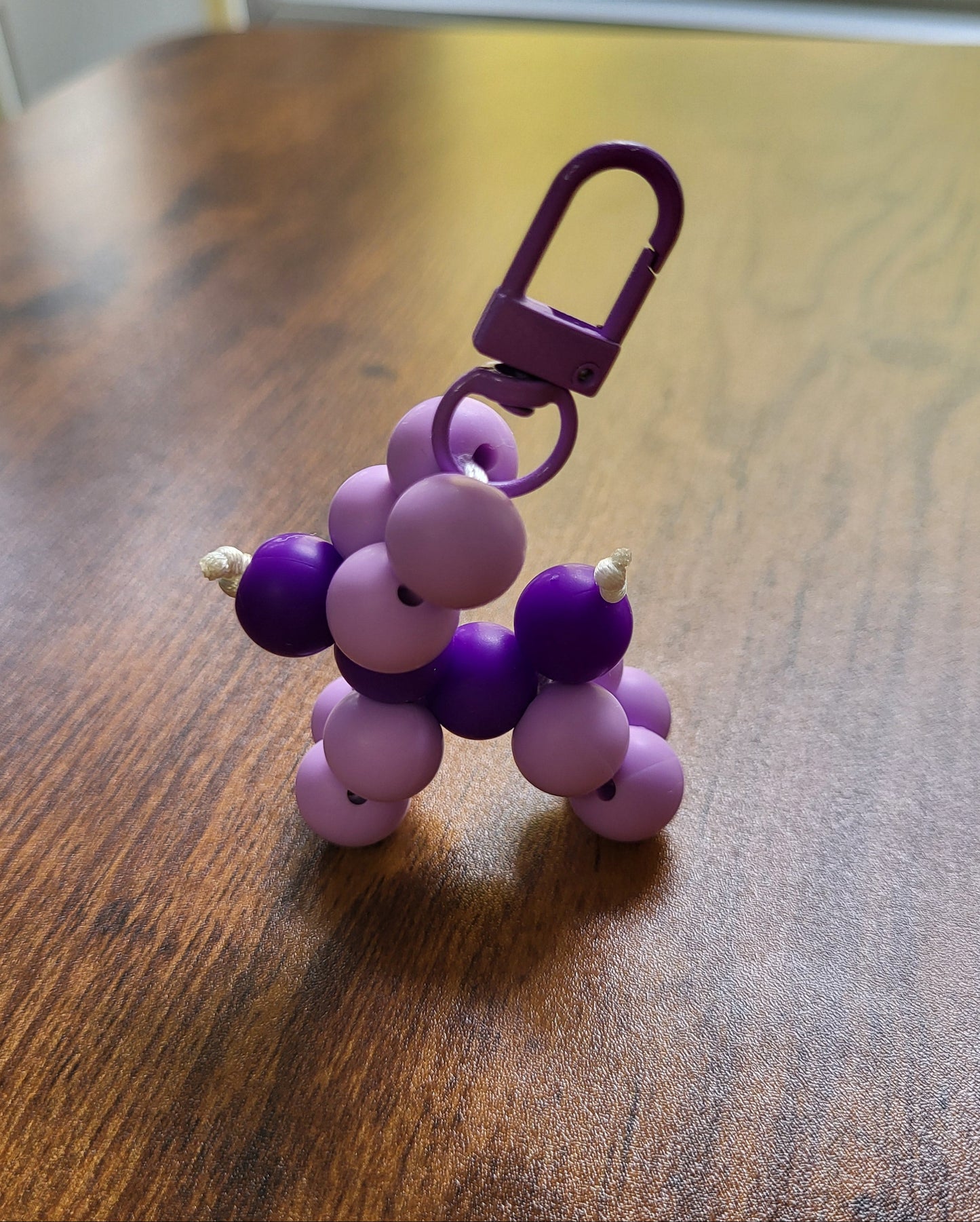Purple Haze Beaded Balloon Puppy Clip