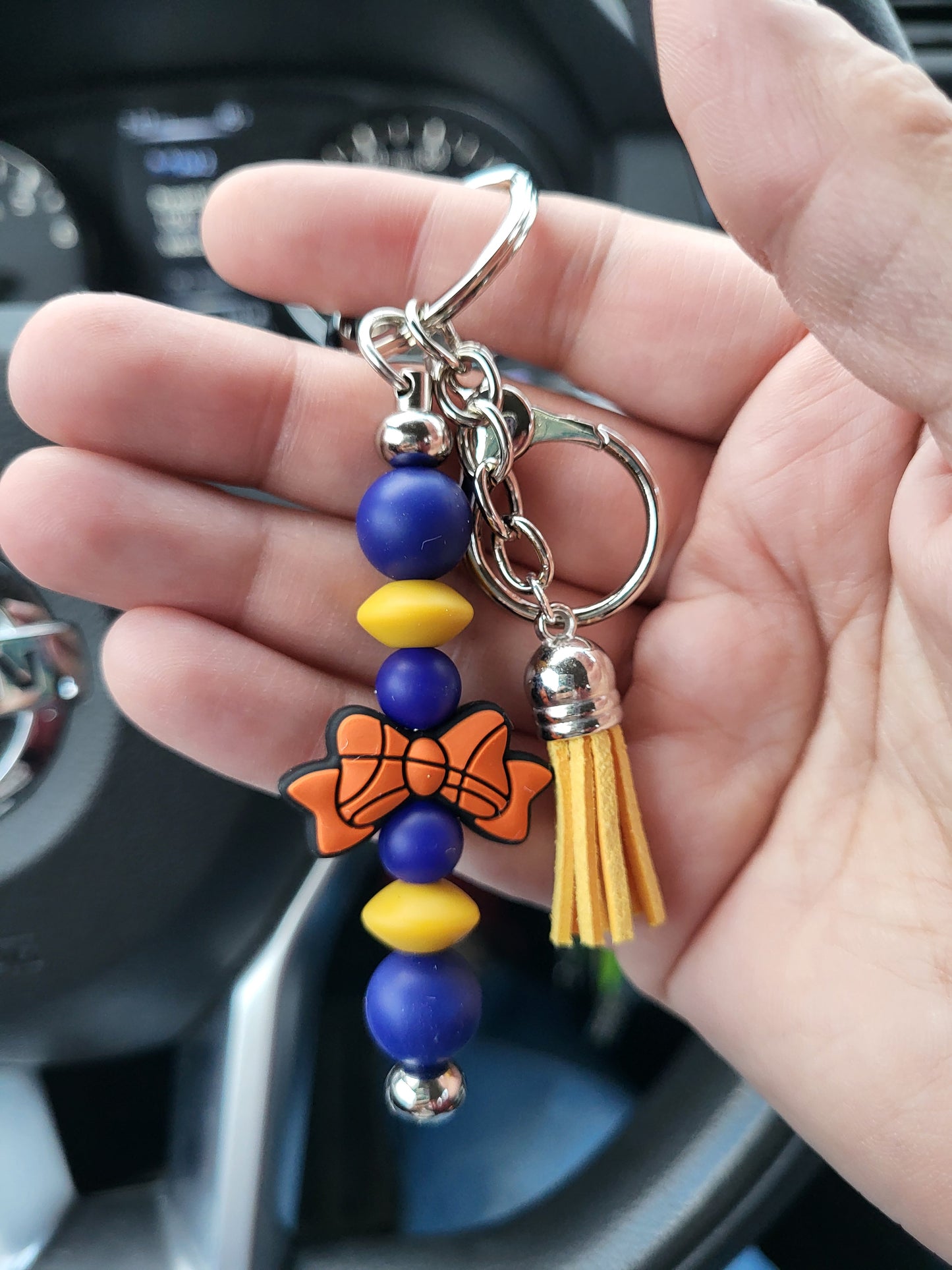 Llaveros con barra de cuentas