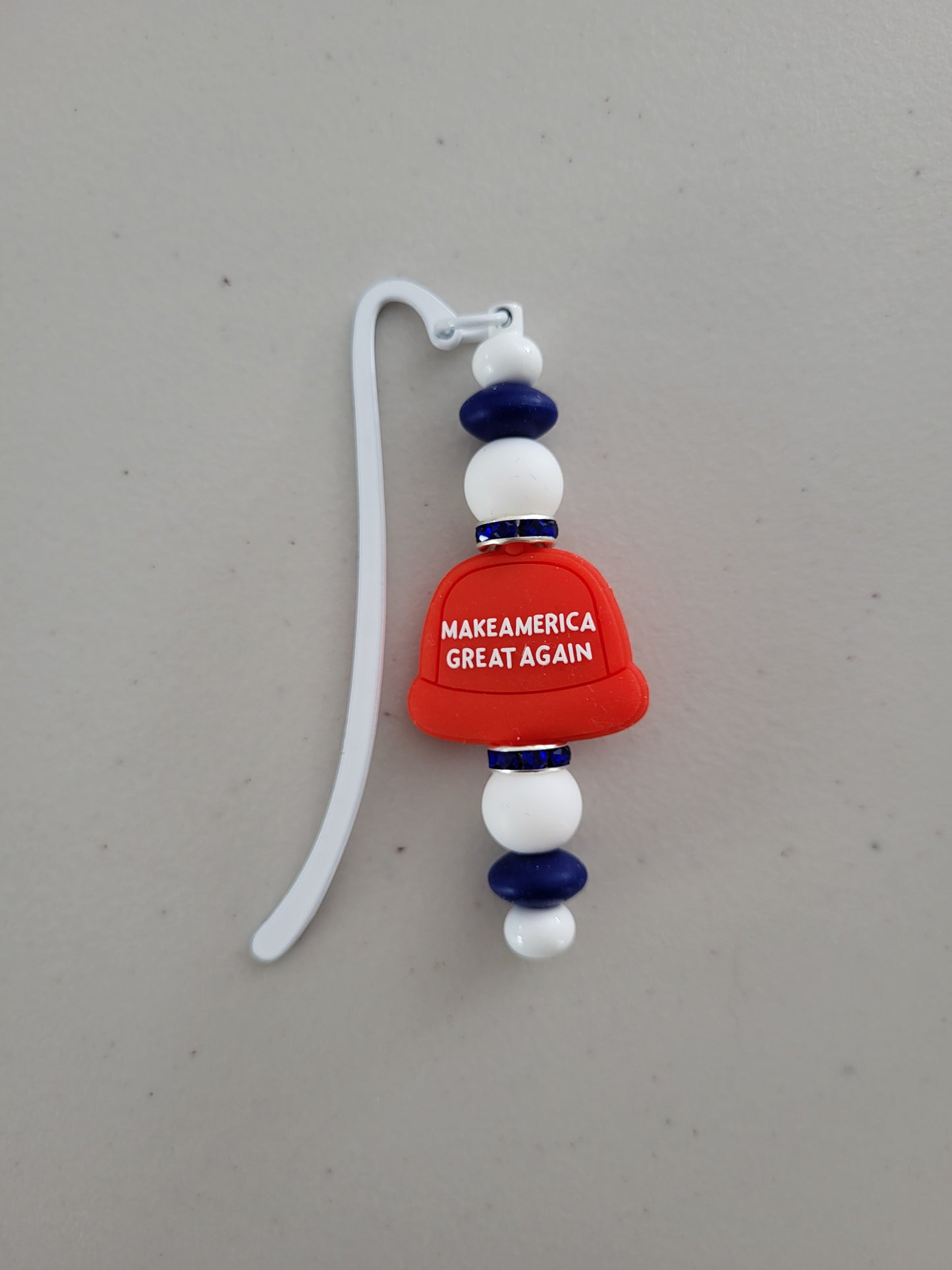 MAGA Hat Beaded Bookmark