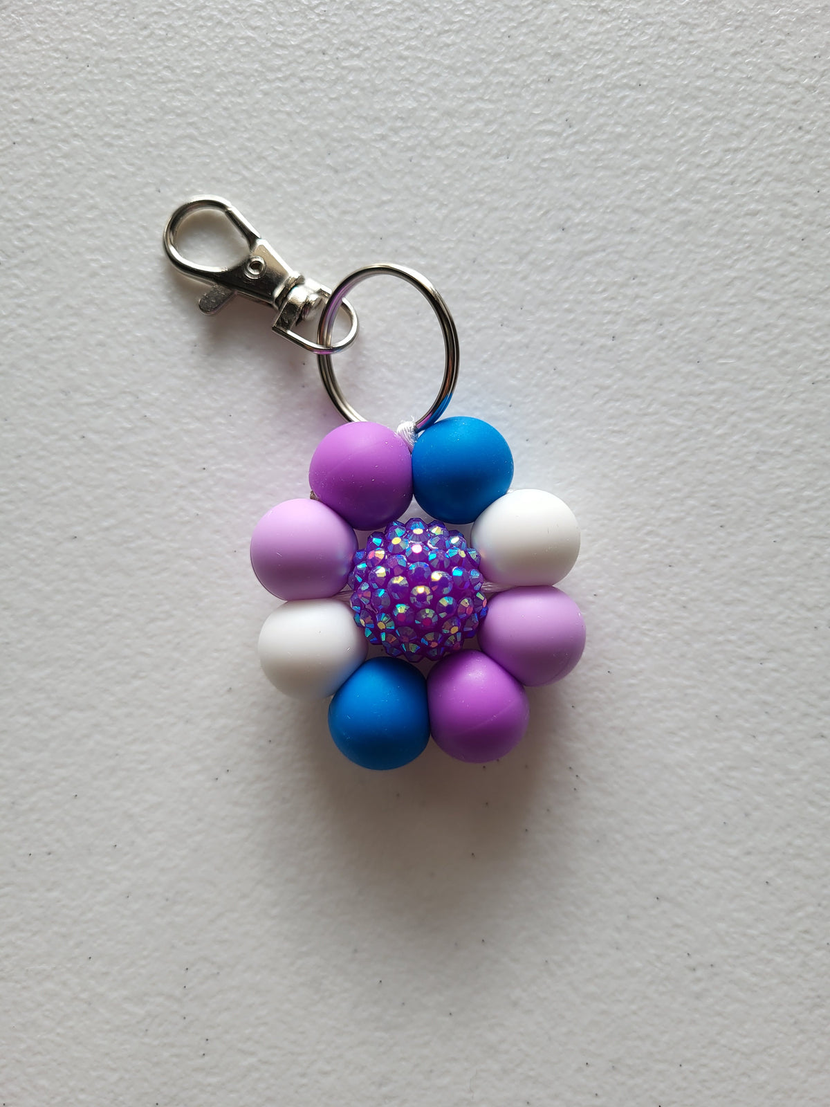 Sparkle Daisy Beaded Keychains