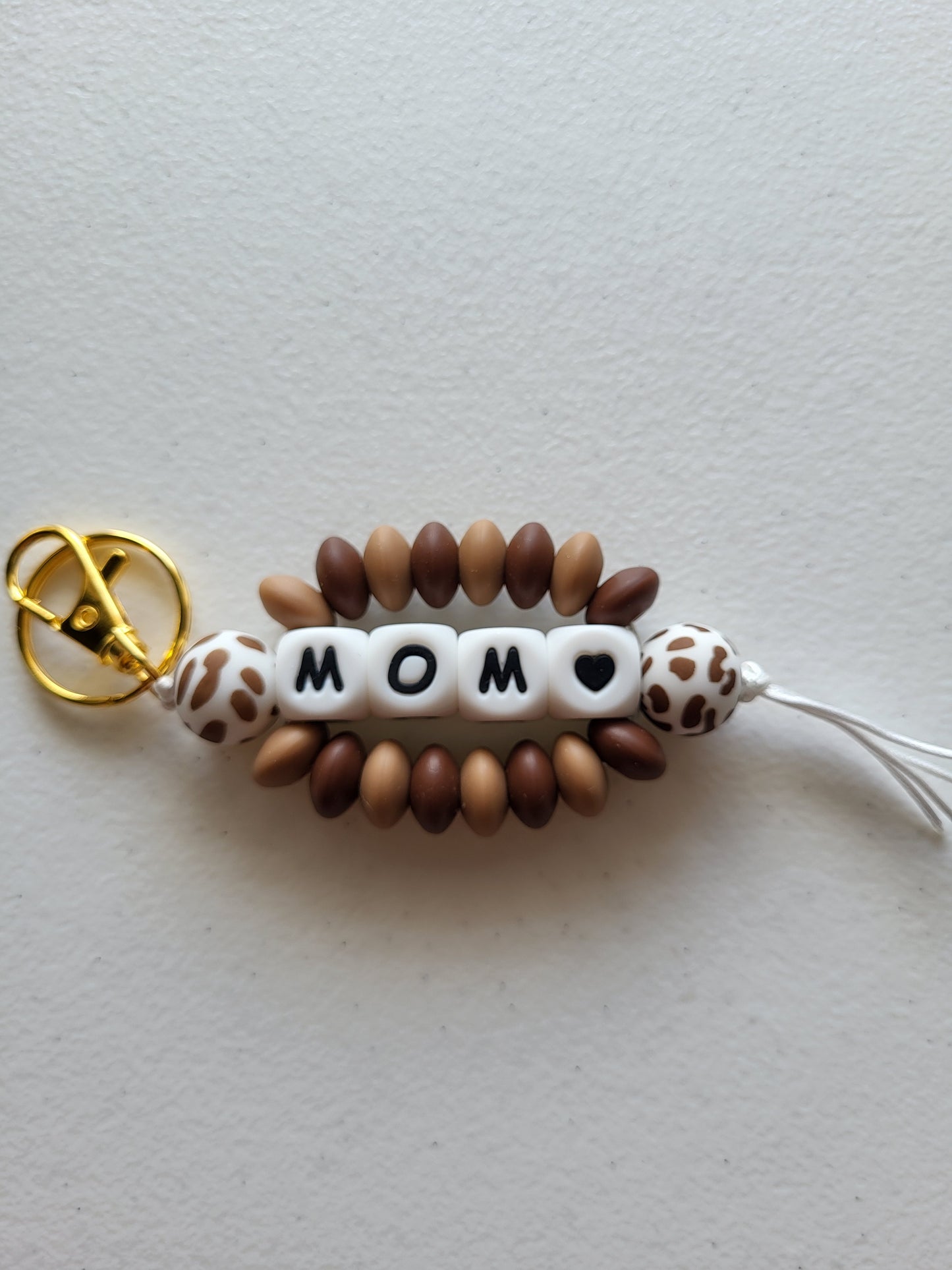 Beaded Word Wrap Keychains