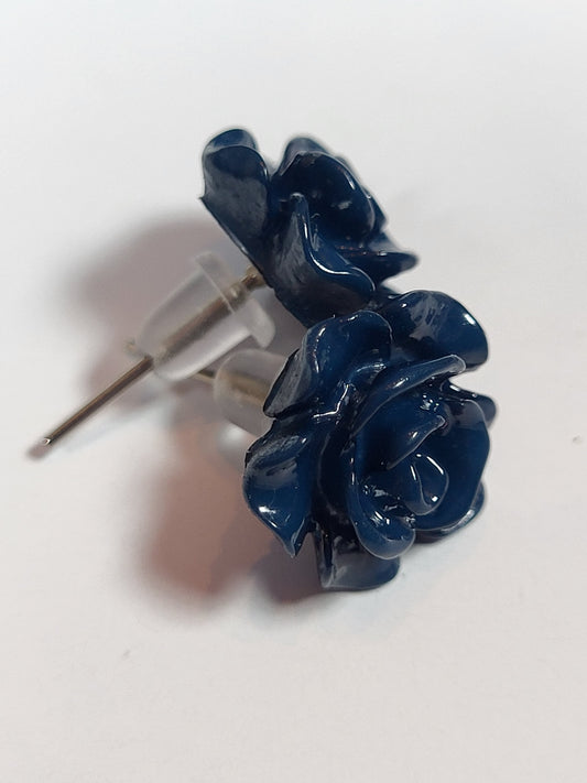 Patriotic Rose Stud Earrings