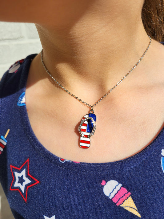 Stars & Stripes Sandal Necklace