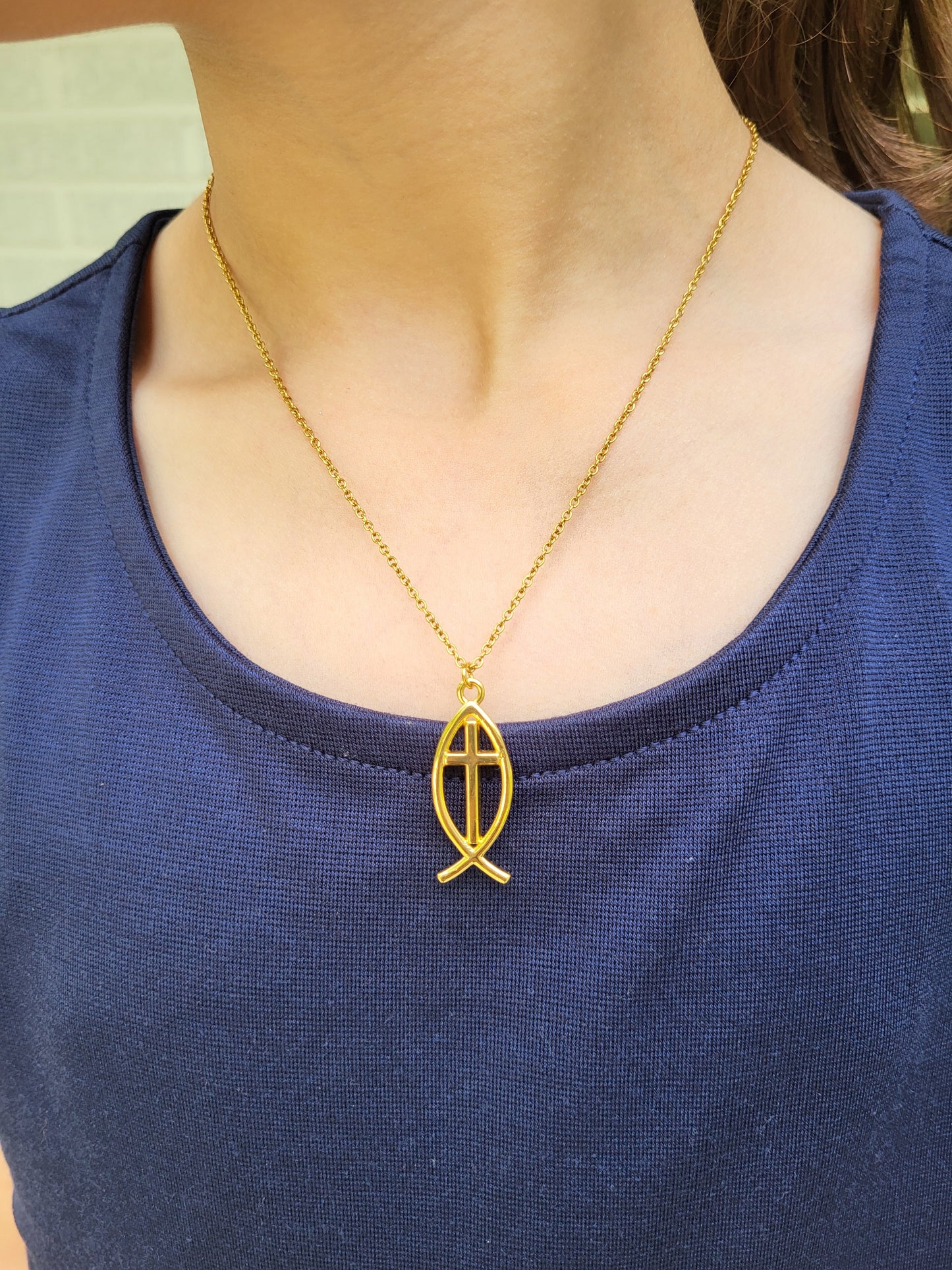 Ichthys Cross Necklace