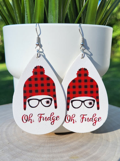 "Oh, Fudge" Christmas Earrings