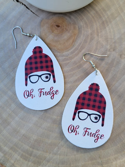 "Oh, Fudge" Christmas Earrings