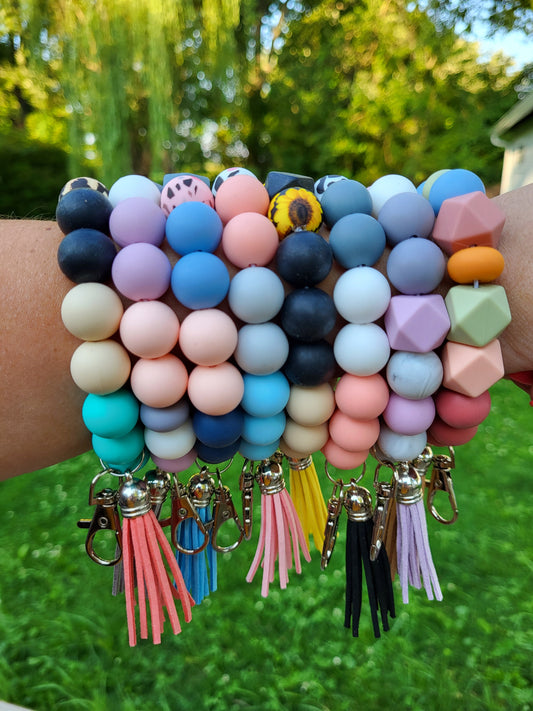 Silicone Beaded Wristlet