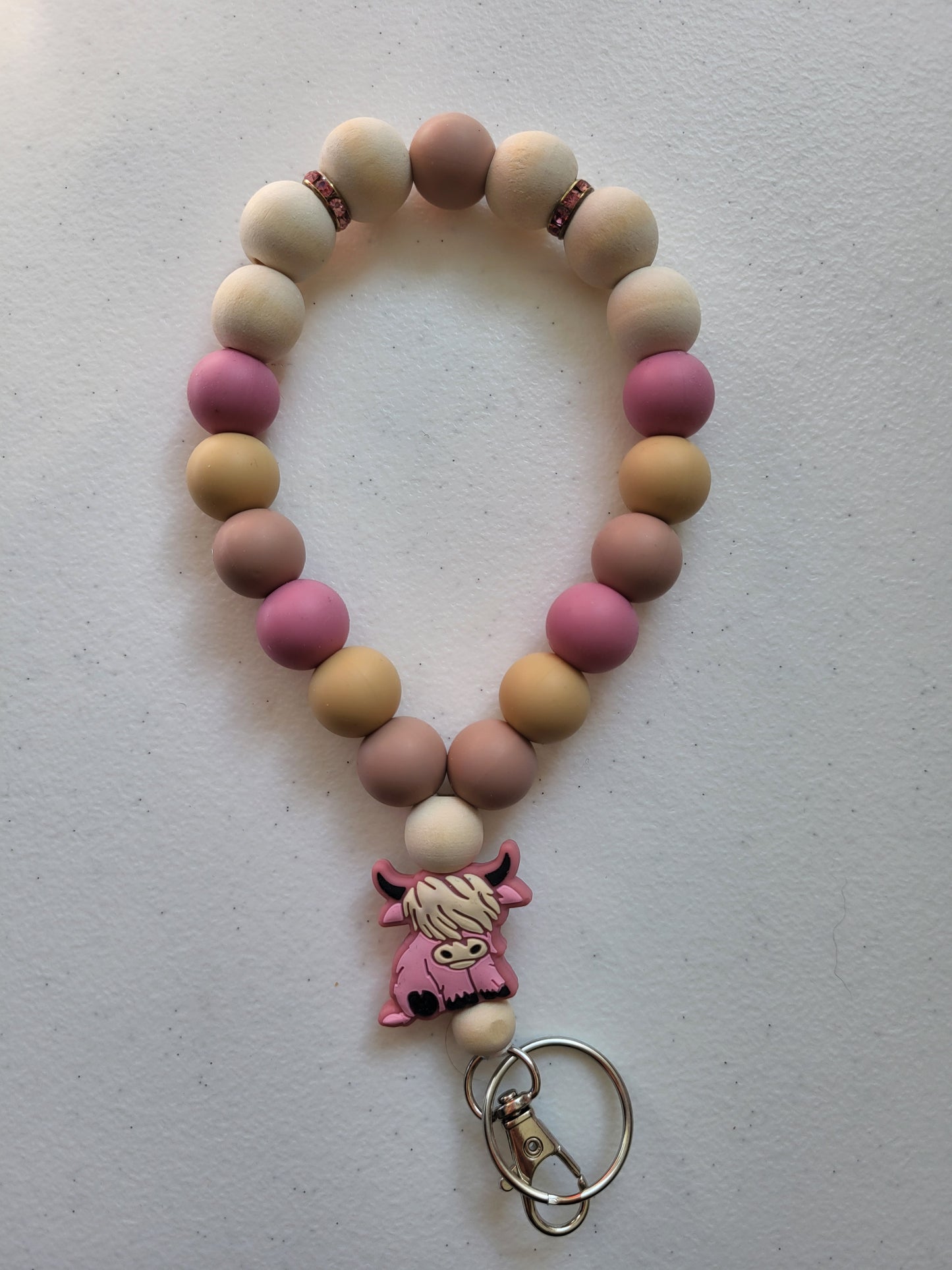 Silicone Beaded Teardrop Wristlet