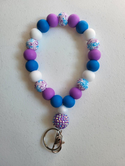 Silicone Beaded Teardrop Wristlet