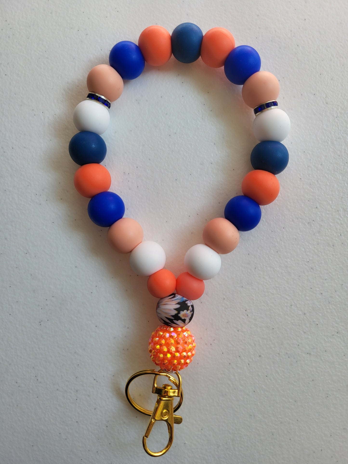 Silicone Beaded Teardrop Wristlet