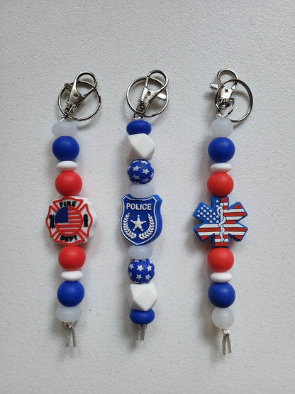 Silicone Beaded Keychain