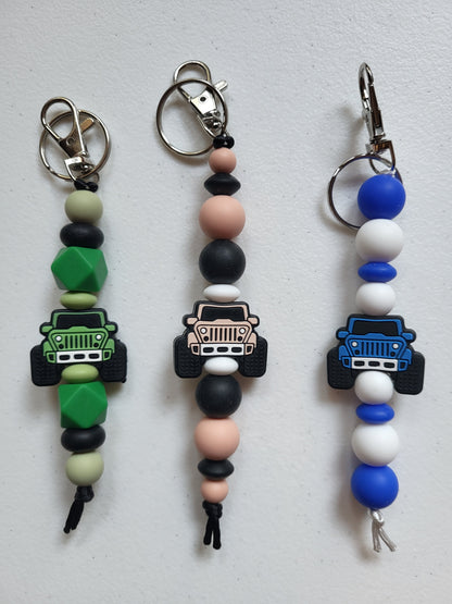 Silicone Beaded Keychain