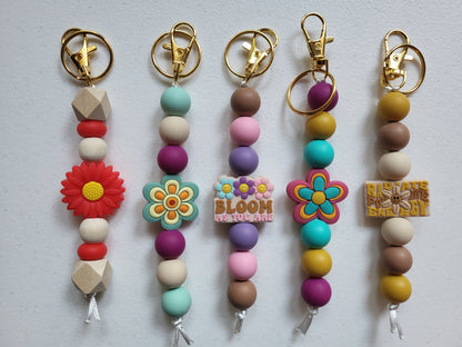 Silicone Beaded Keychain