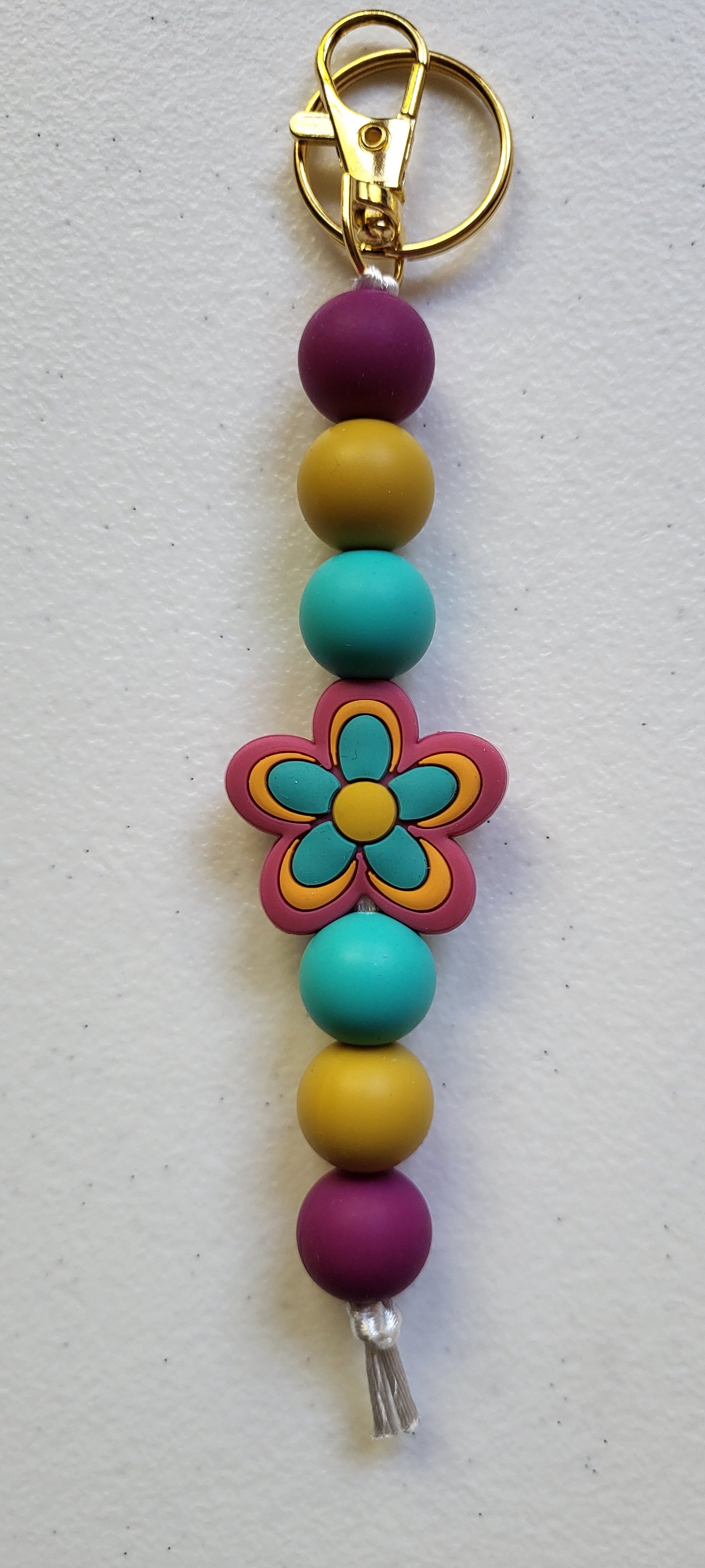 Silicone Beaded Keychain