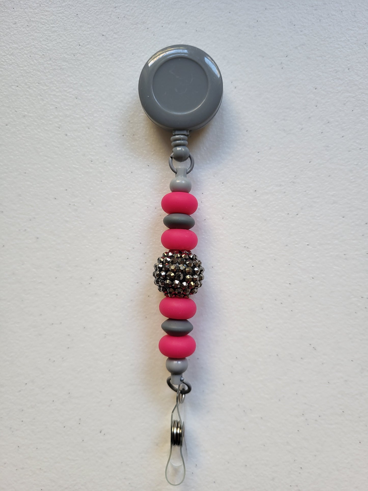 Silicone Beaded Retractable Badge Reel