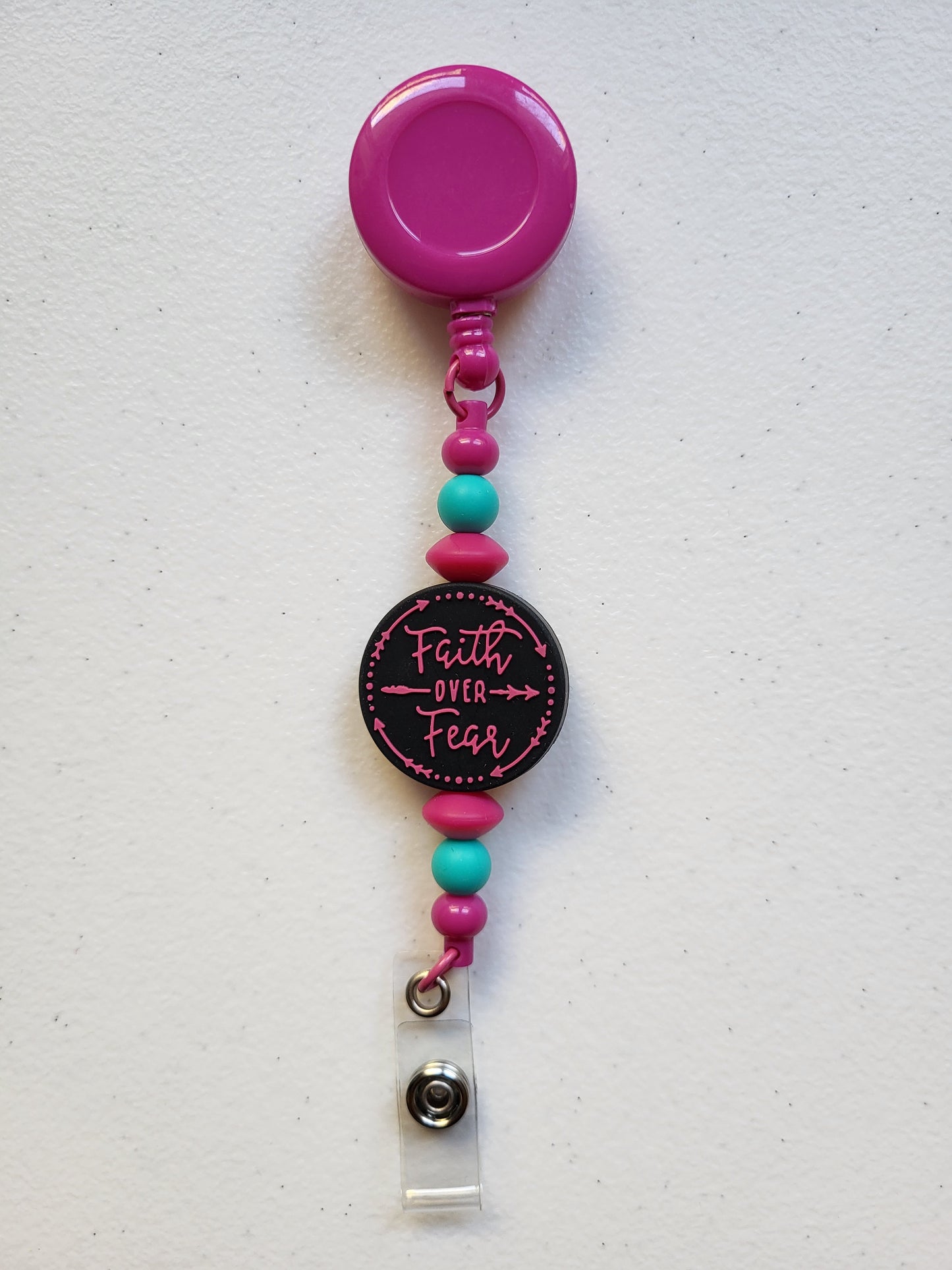 Silicone Beaded Retractable Badge Reel