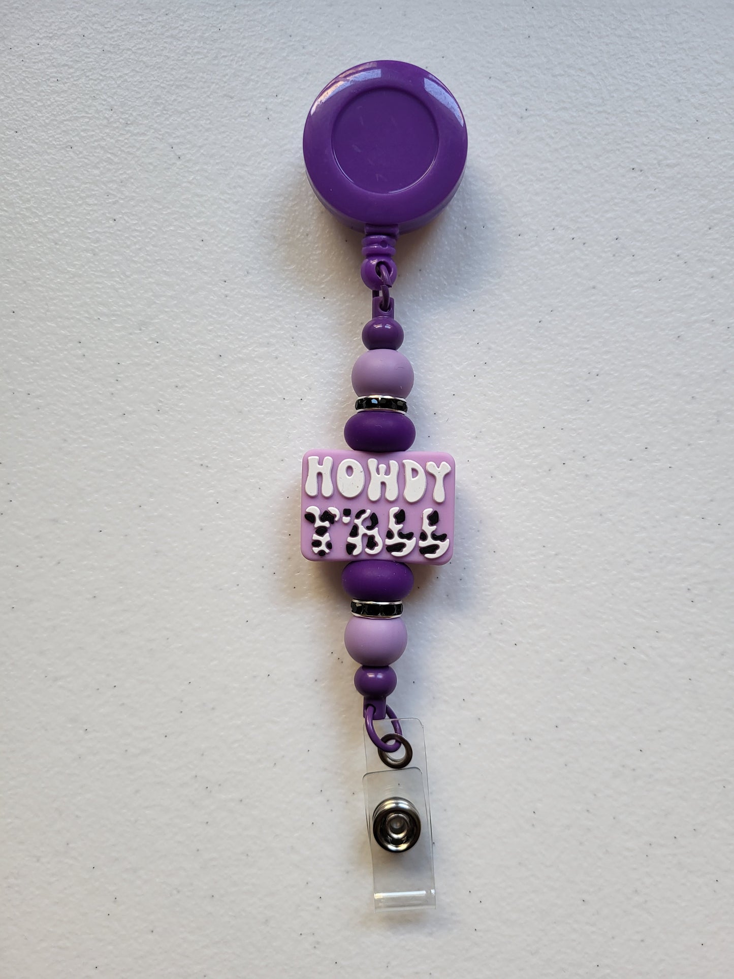 Silicone Beaded Retractable Badge Reel