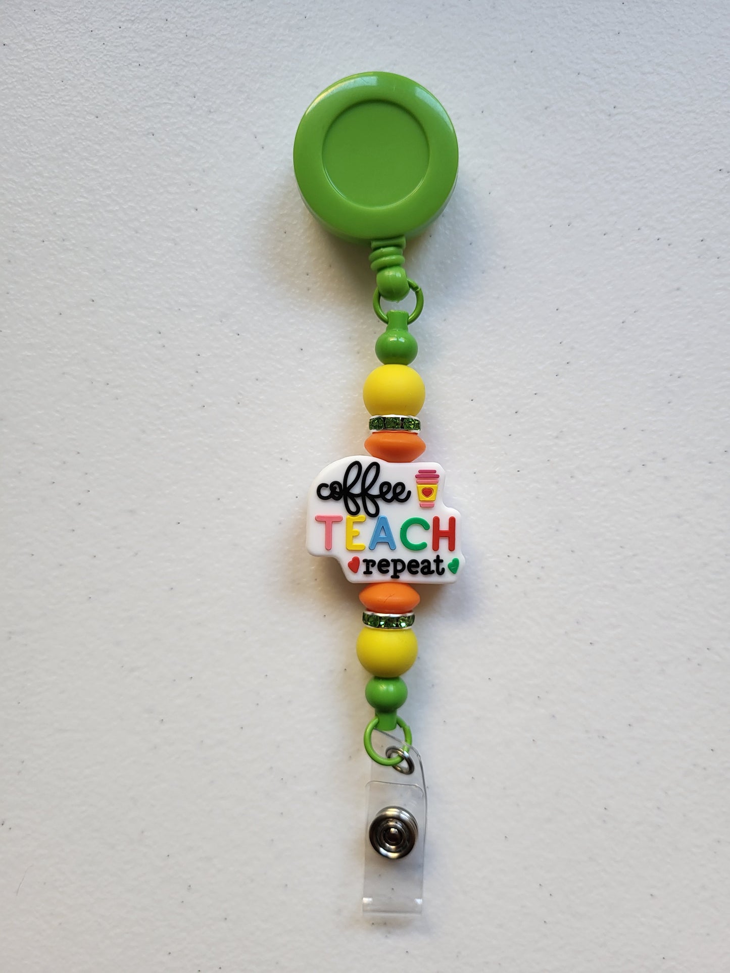 Silicone Beaded Retractable Badge Reel