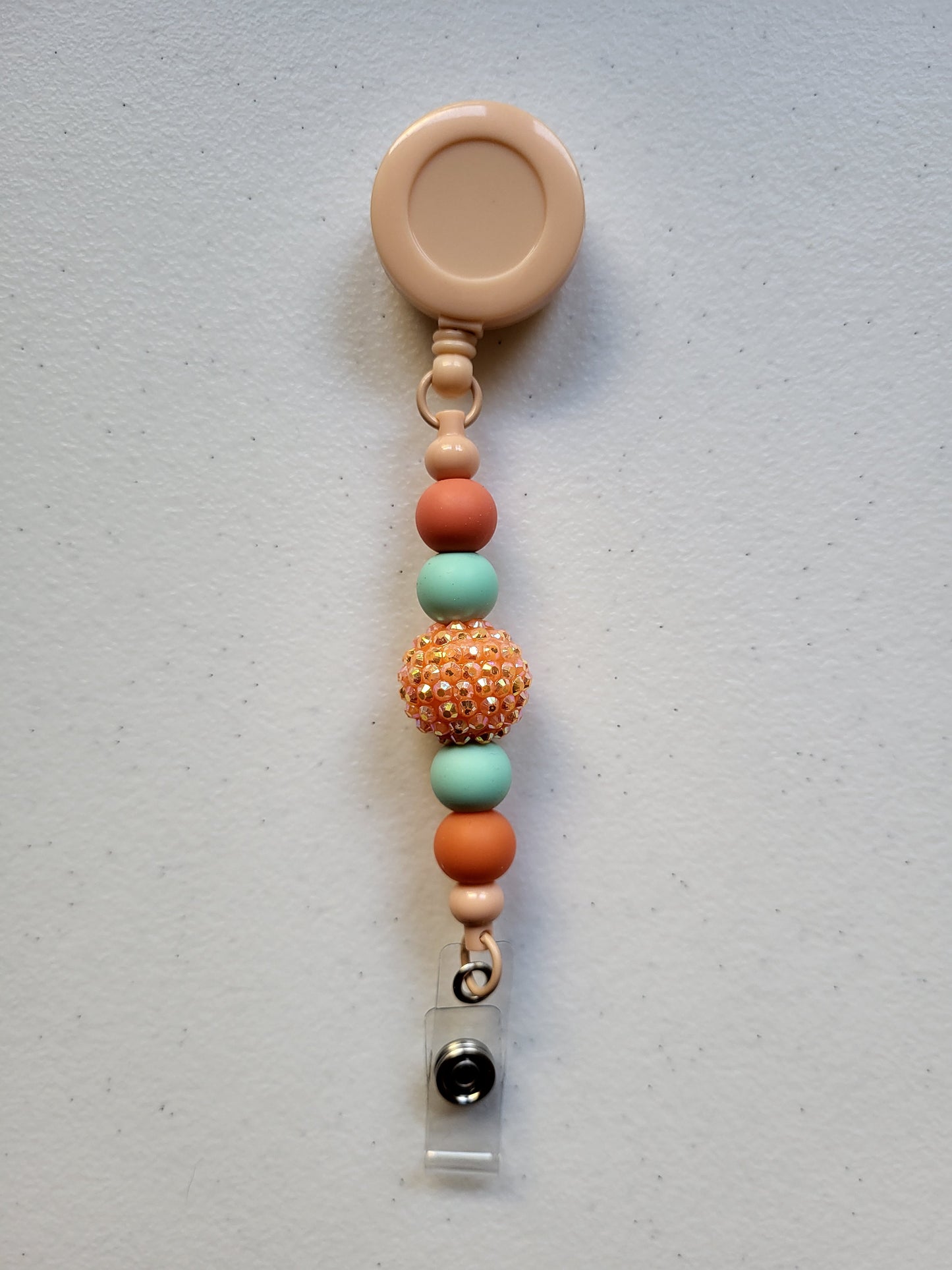 Silicone Beaded Retractable Badge Reel