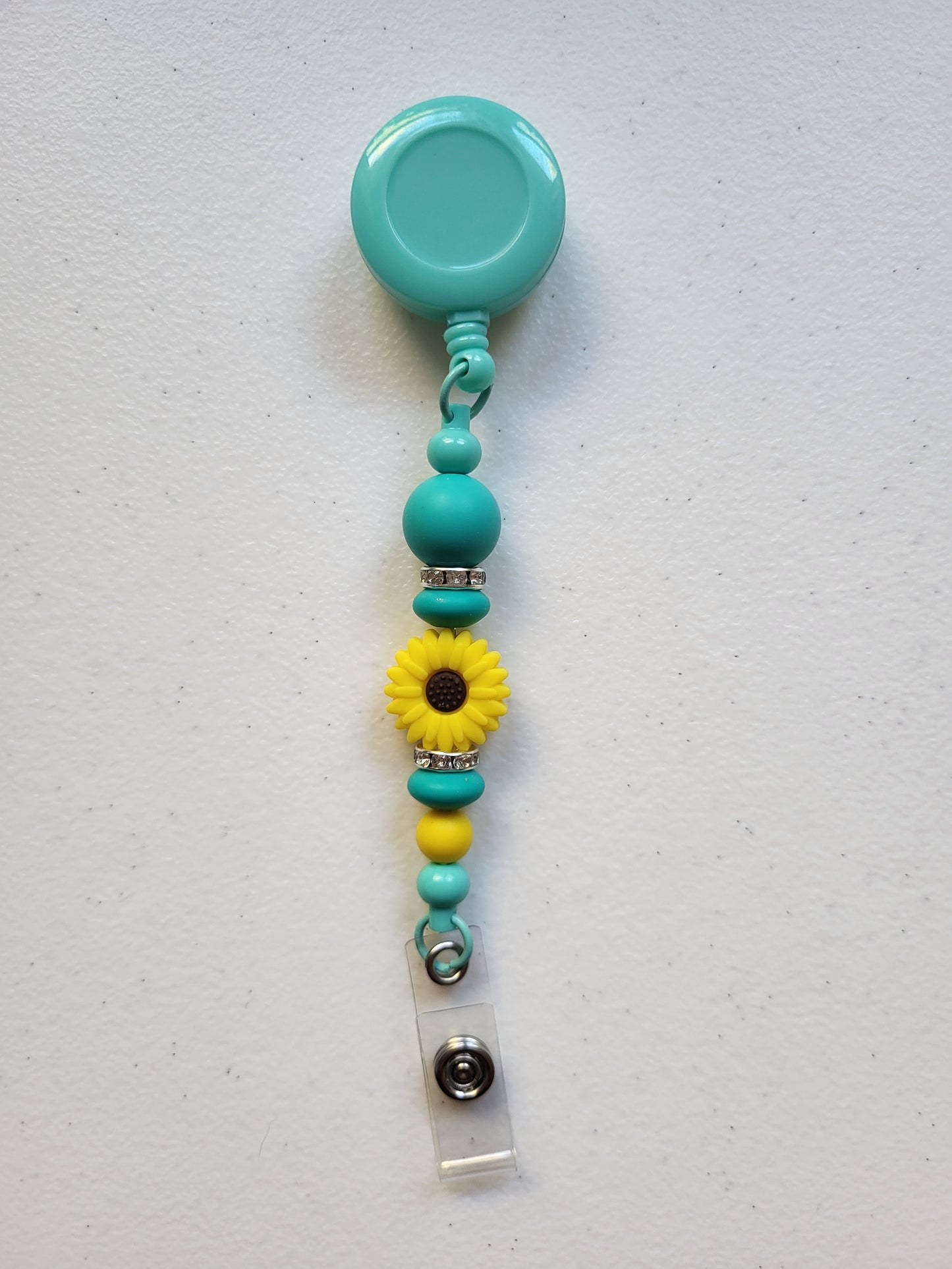 Silicone Beaded Retractable Badge Reel