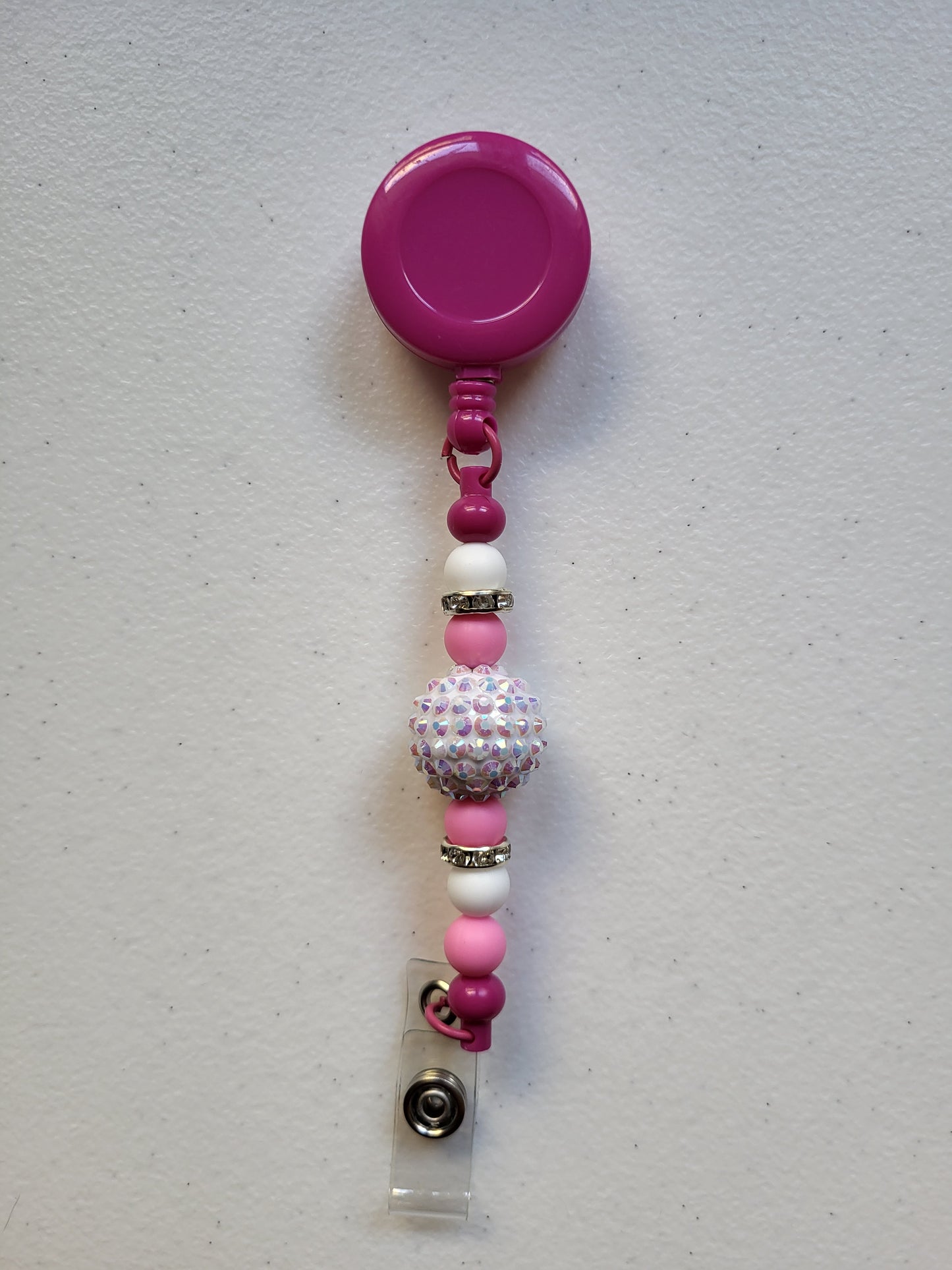 Silicone Beaded Retractable Badge Reel