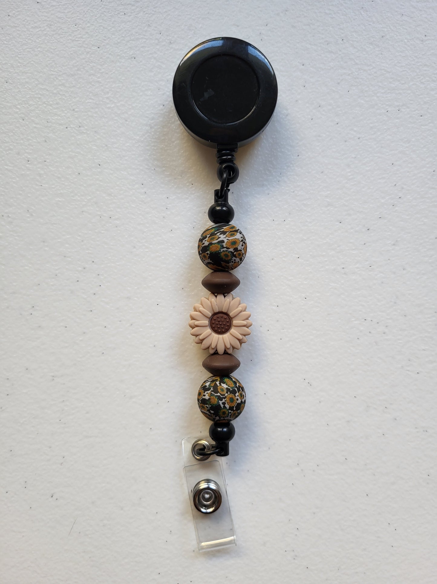 Silicone Beaded Retractable Badge Reel