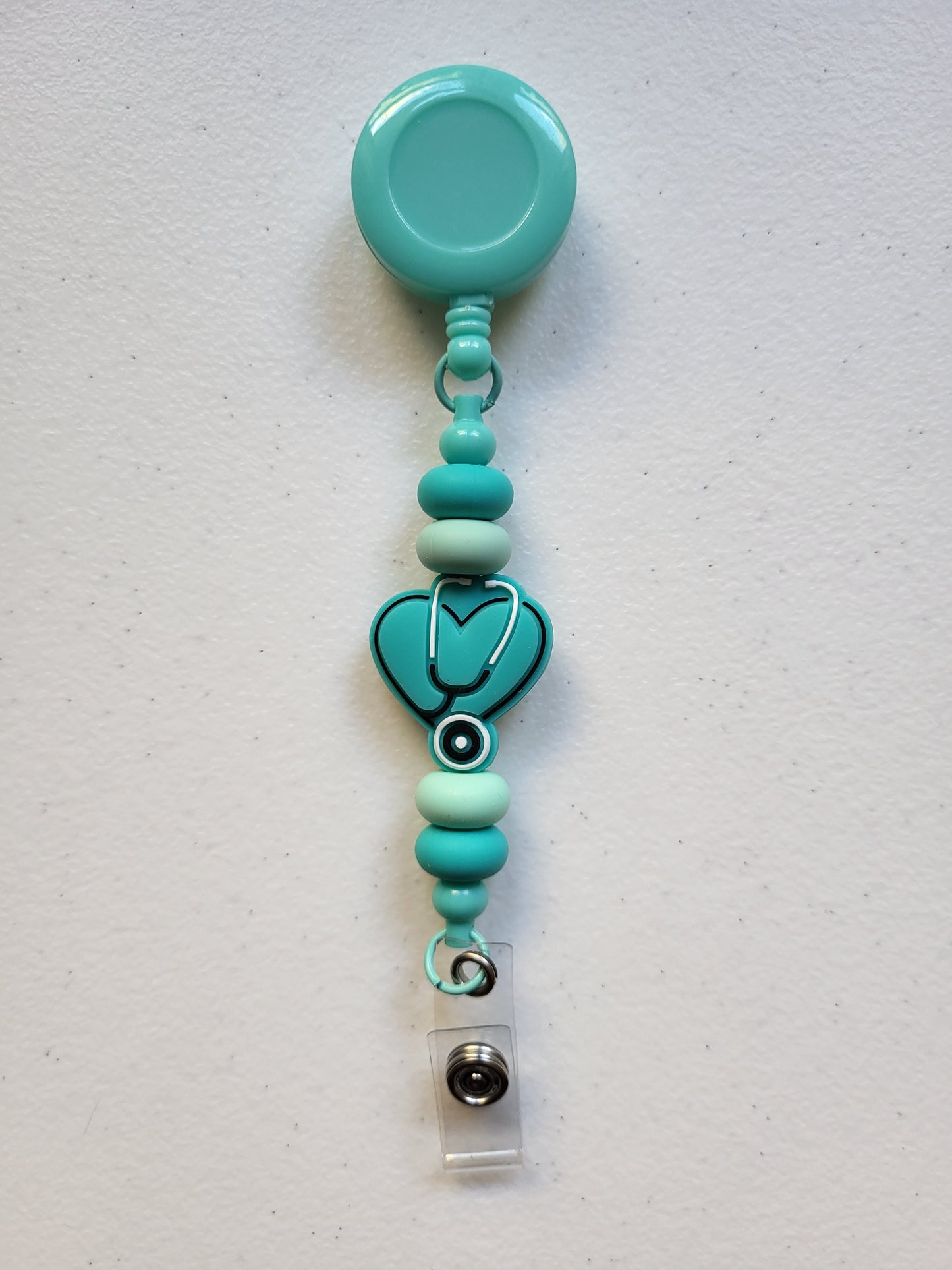 Silicone Beaded Retractable Badge Reel