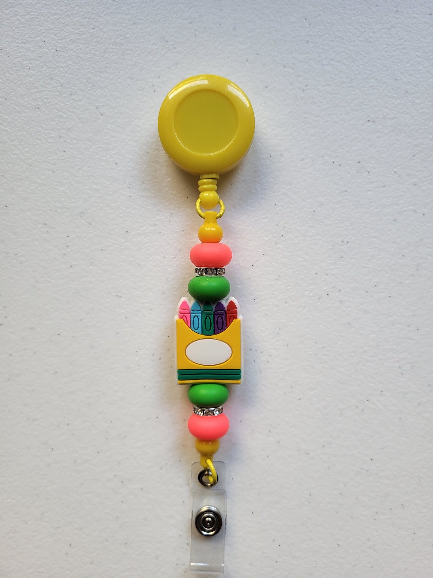 Silicone Beaded Retractable Badge Reel