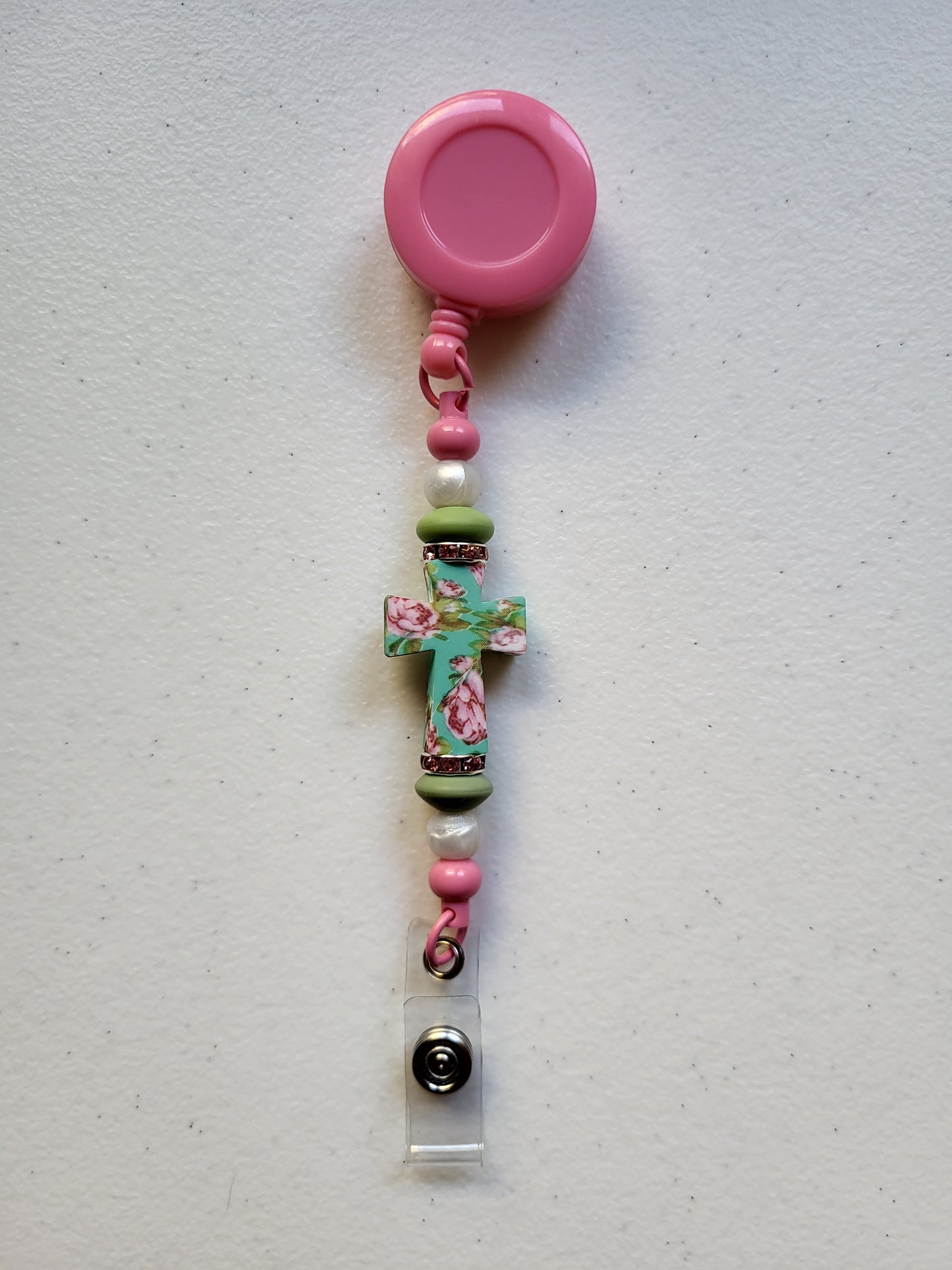 Silicone Beaded Retractable Badge Reel