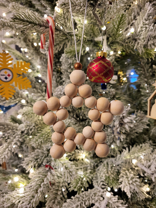 Wooden Beaded Star Ornaments